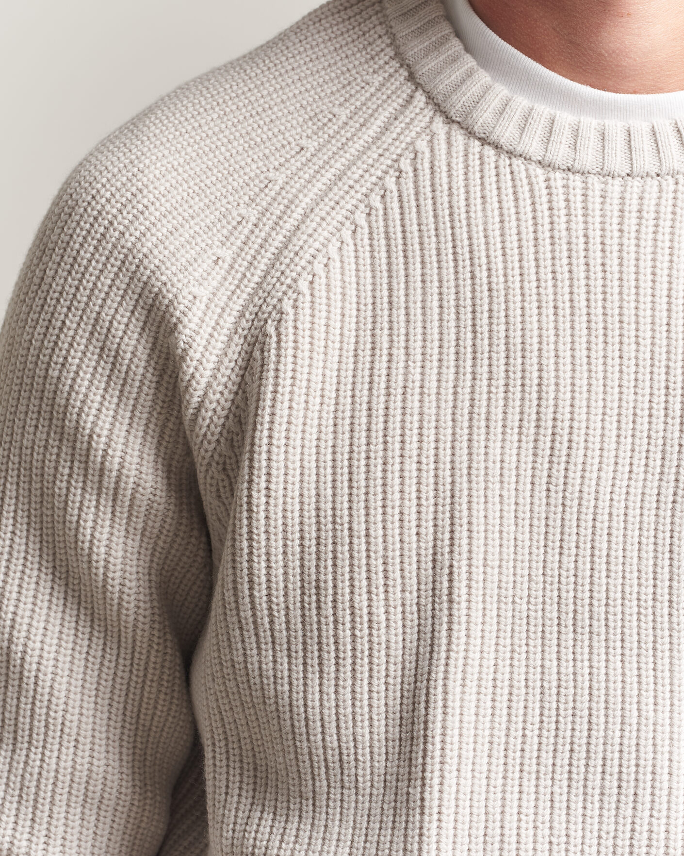Homme | Pulls Et Tricots | J.Lindeberg | Hallow Wool Blend Knitted Sweater Moonbeam