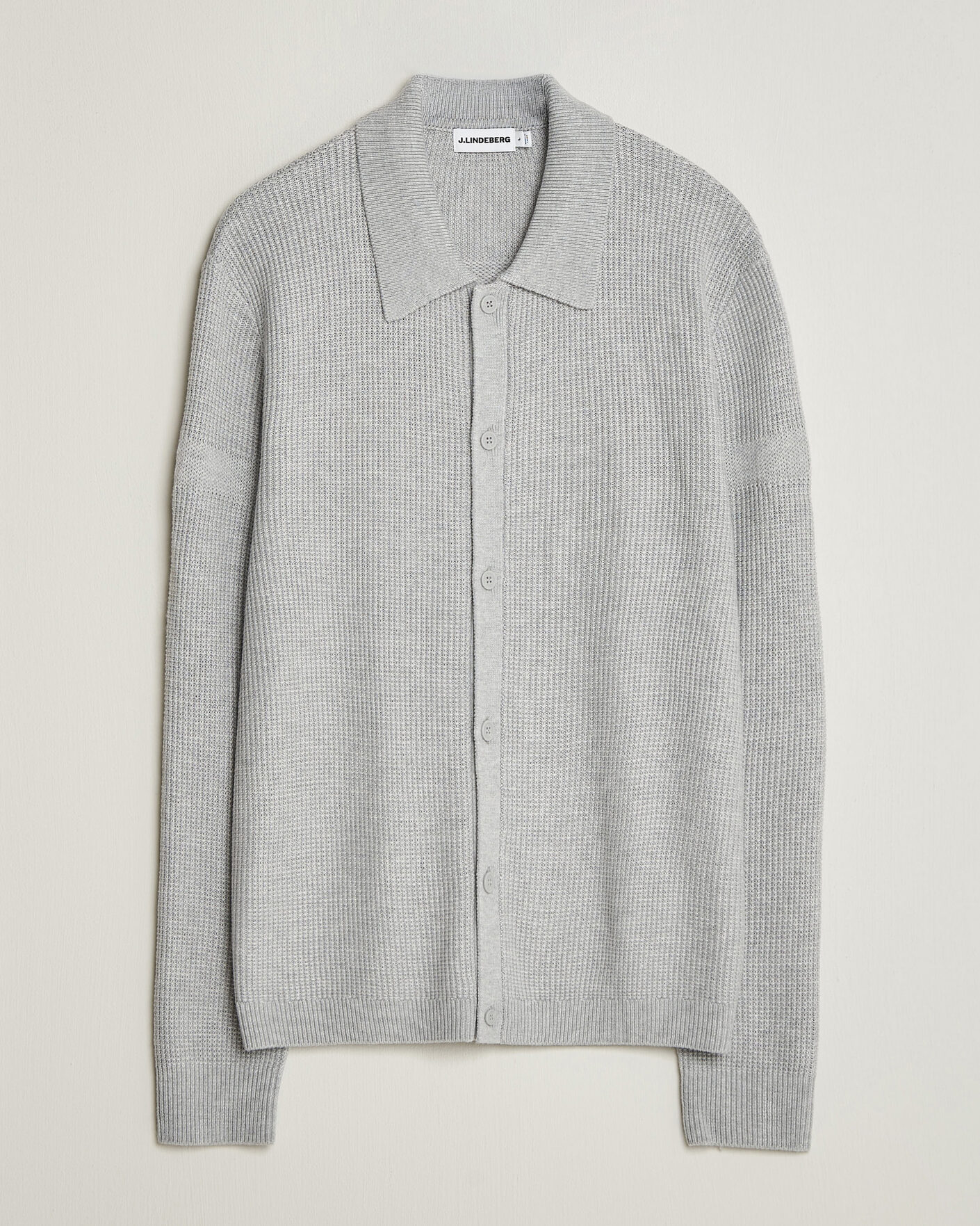Homme | Pulls Et Tricots | J.Lindeberg | Willem Knitted Cardigan Light Grey Melange