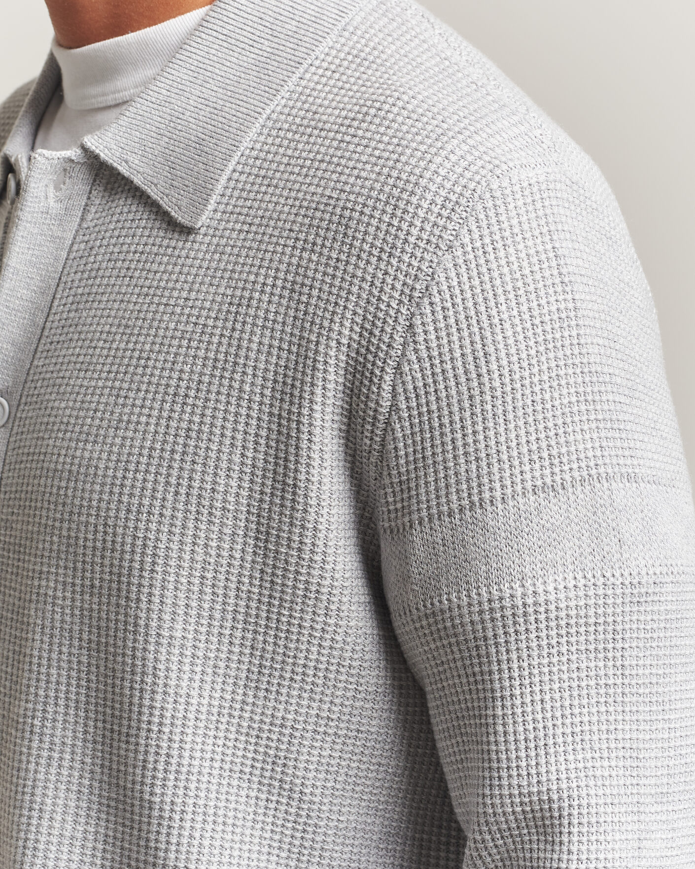 Homme | Pulls Et Tricots | J.Lindeberg | Willem Knitted Cardigan Light Grey Melange