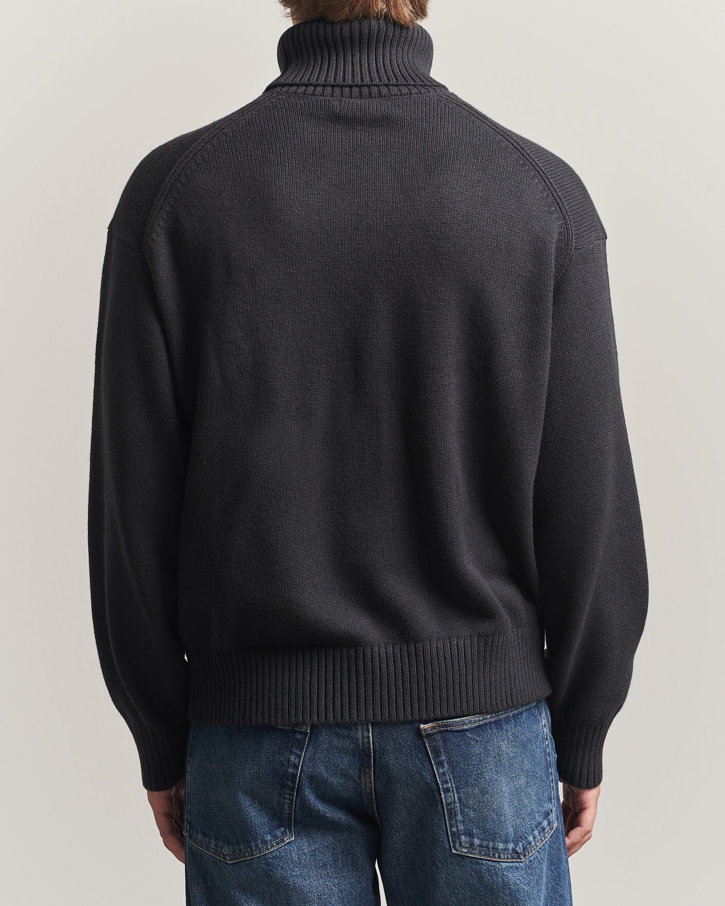 Homme | Pulls Et Tricots | J.Lindeberg | Eddy Wool/Cotton Knitted Turtleneck Black