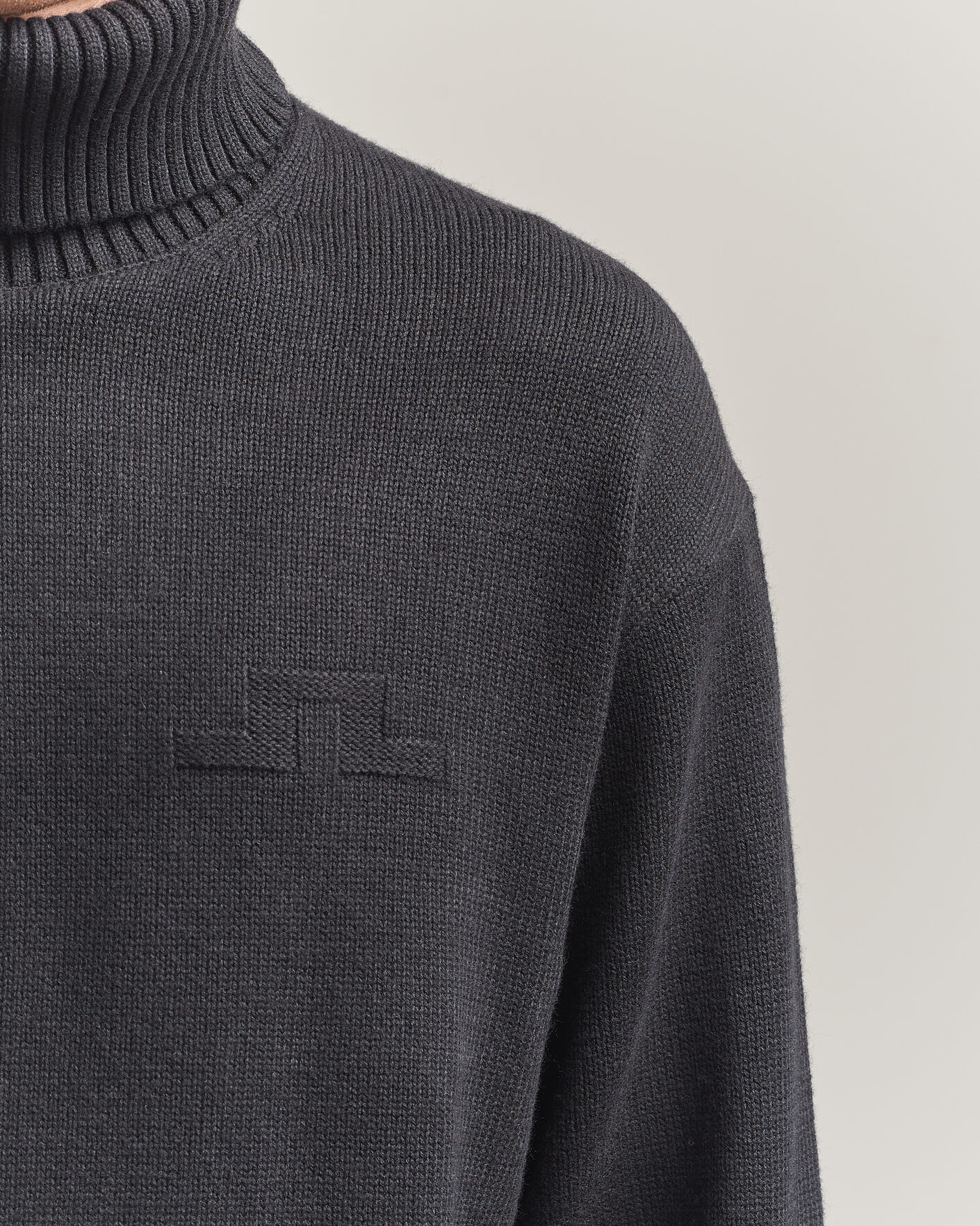 Homme | Pulls Et Tricots | J.Lindeberg | Eddy Wool/Cotton Knitted Turtleneck Black