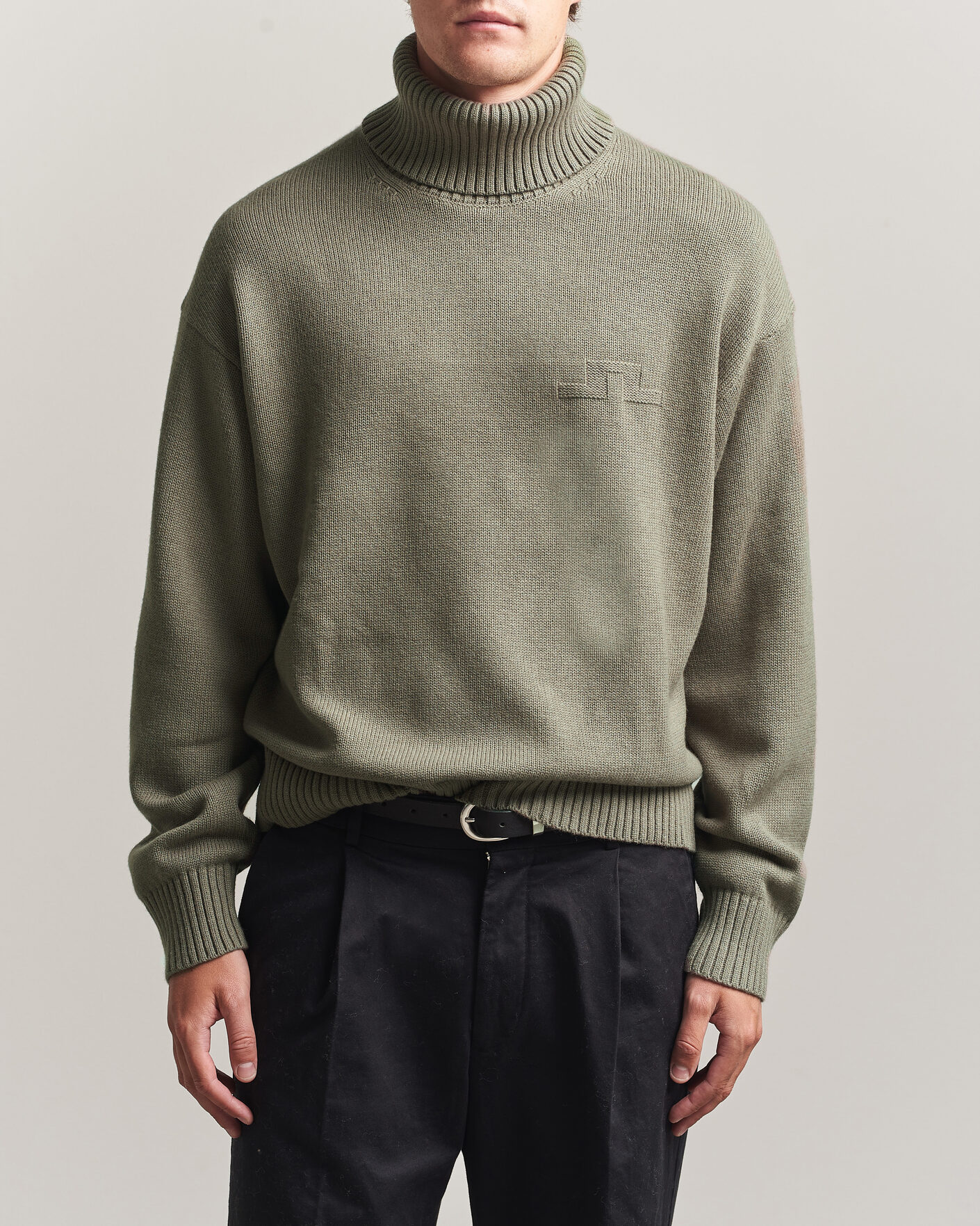 Homme | Pulls Et Tricots | J.Lindeberg | Eddy Wool/Cotton Knitted Turtleneck Brindle