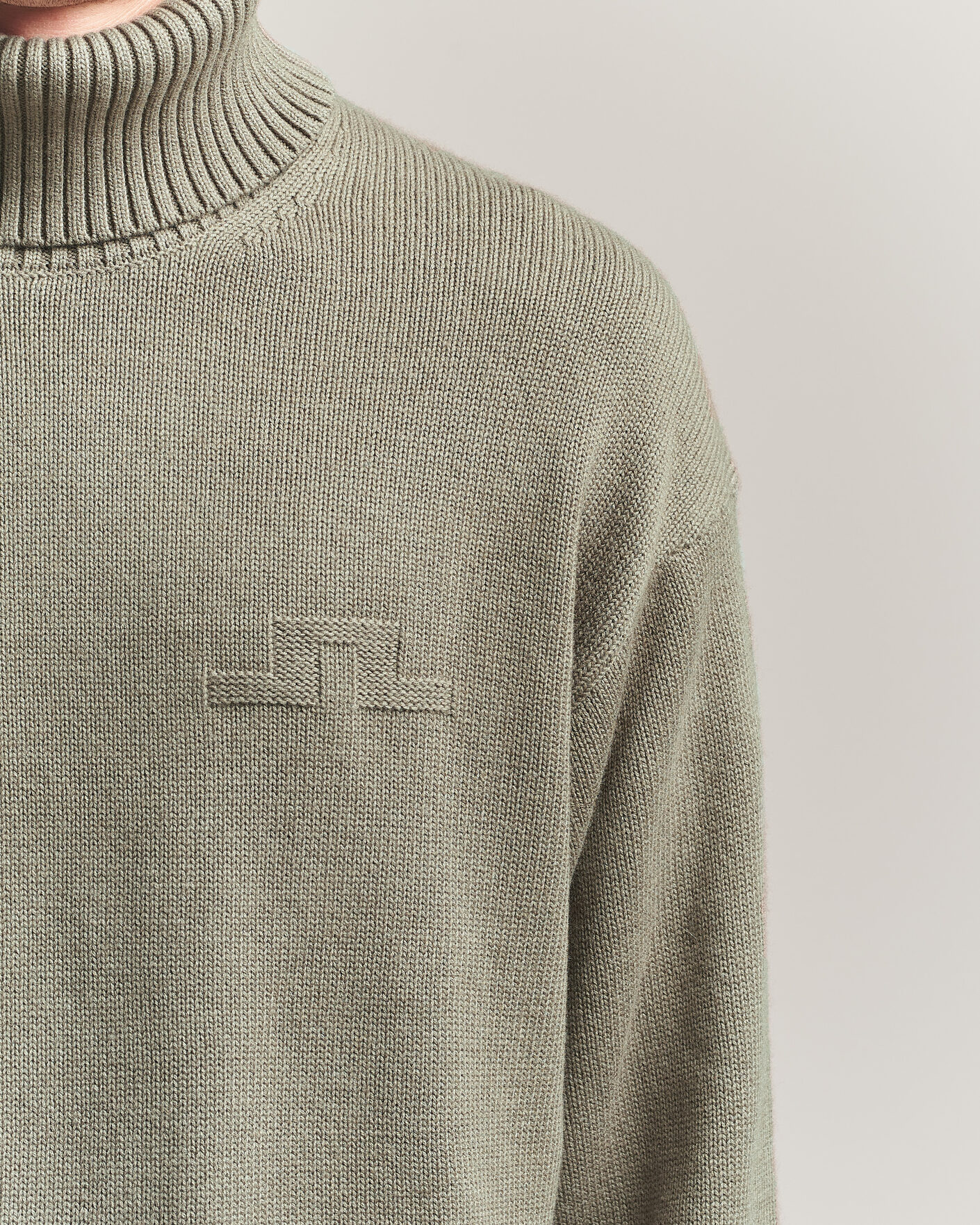 Homme | Pulls Et Tricots | J.Lindeberg | Eddy Wool/Cotton Knitted Turtleneck Brindle