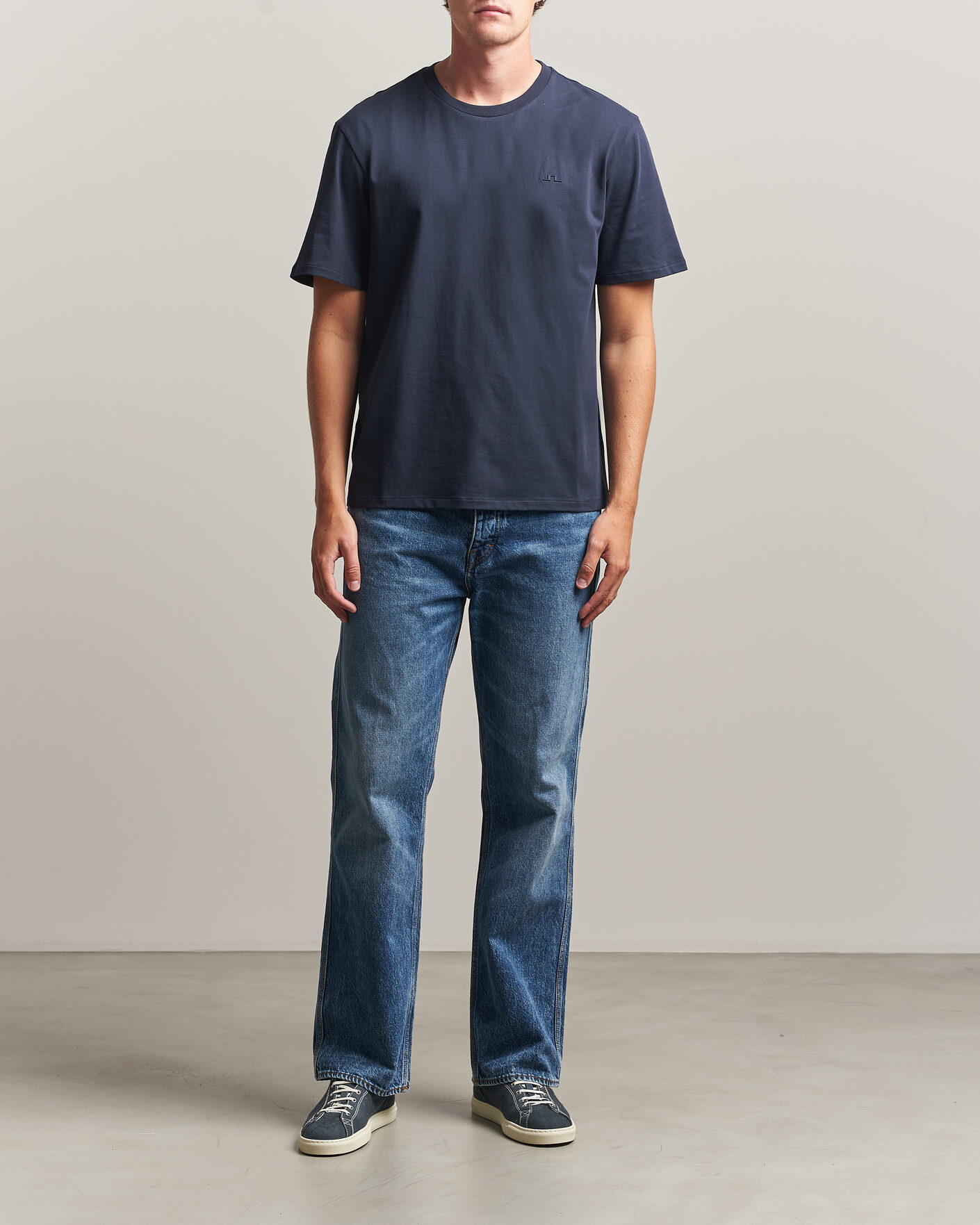 Homme | T-shirts | J.Lindeberg | Alpha Crew Neck T-Shirt JL Navy