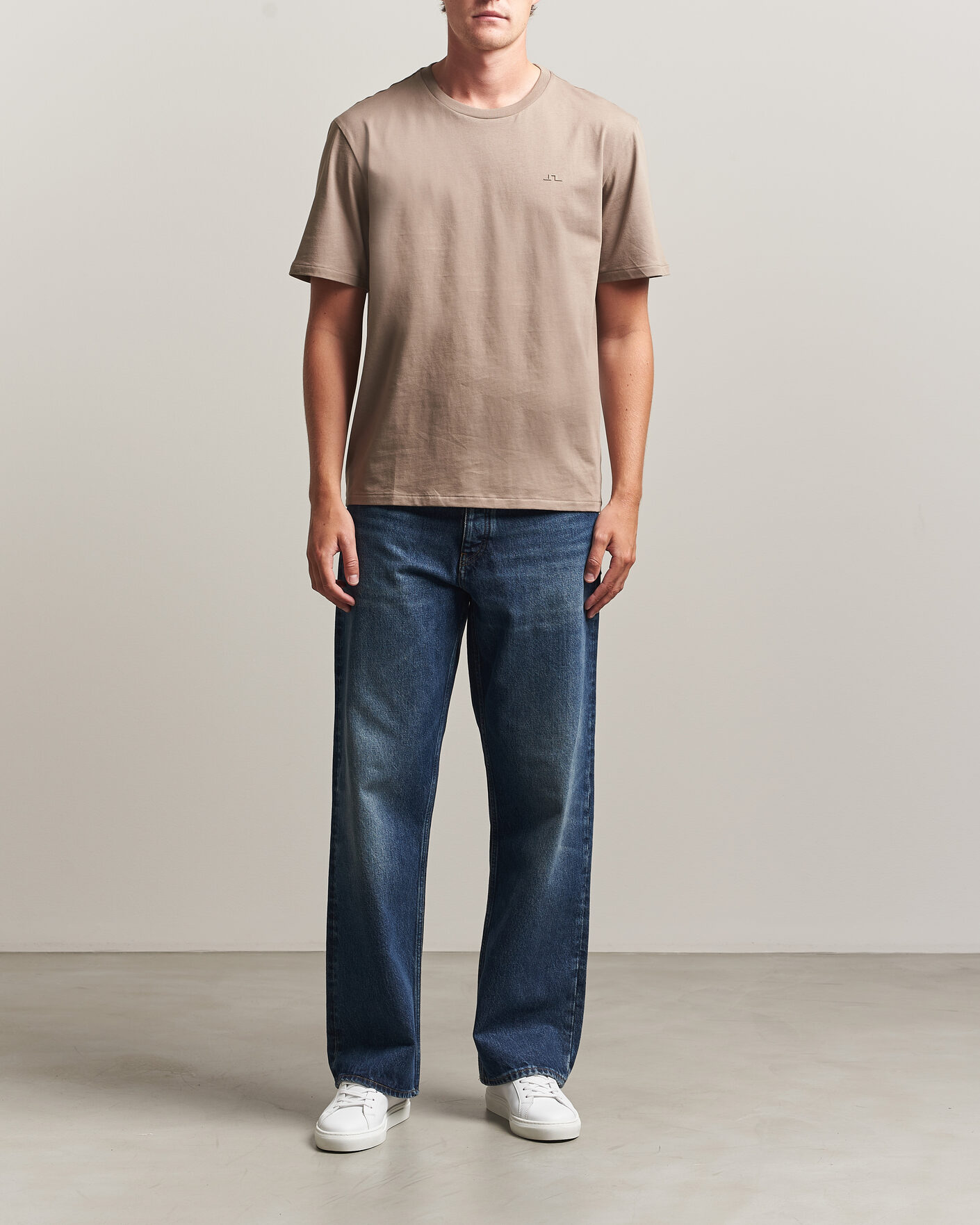 Homme | T-shirts | J.Lindeberg | Alpha Crew Neck T-Shirt Brindle