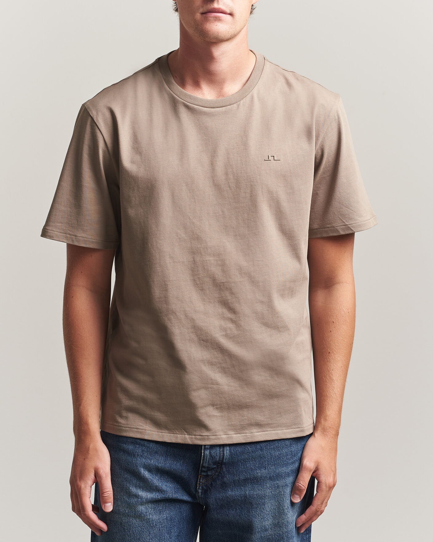 Homme | T-shirts | J.Lindeberg | Alpha Crew Neck T-Shirt Brindle