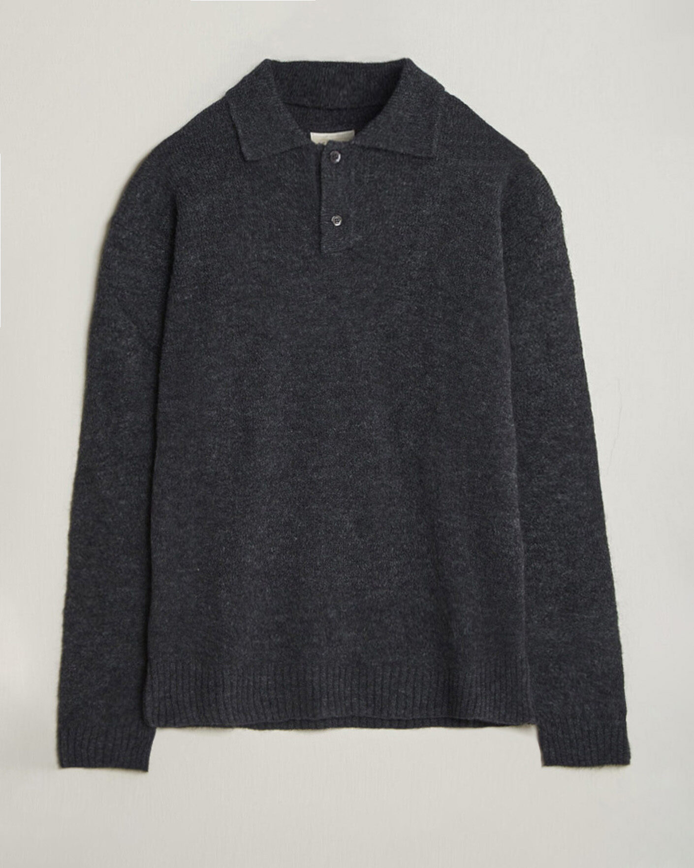 Homme | Pulls Et Tricots | Forét | Alpine Polo Knit Dark Grey Melange