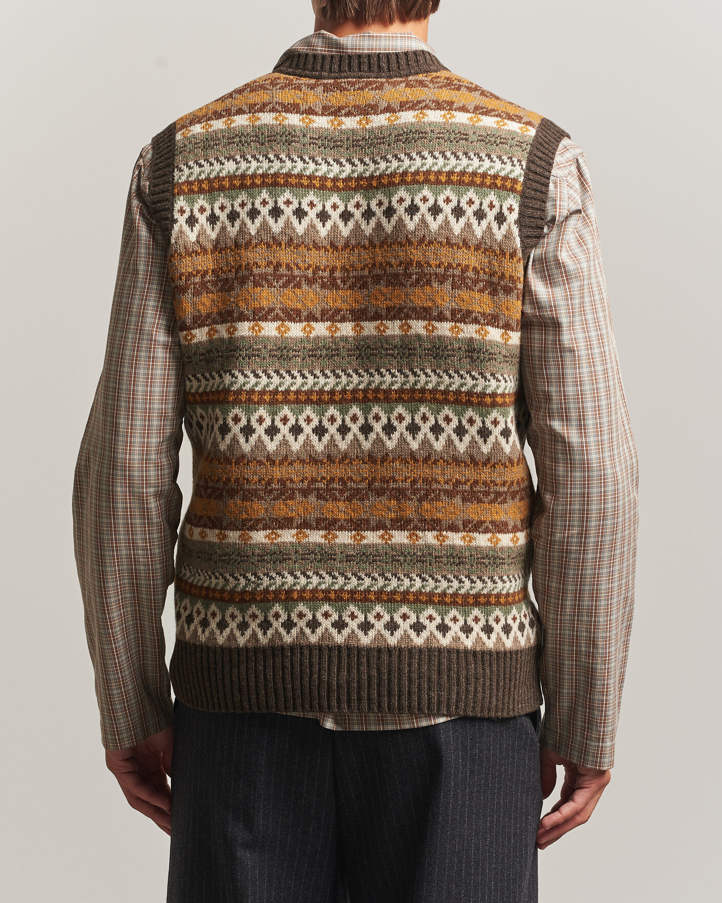 Homme | Pulls Et Tricots | Forét | Fairisle Lambswool Vest Thyme