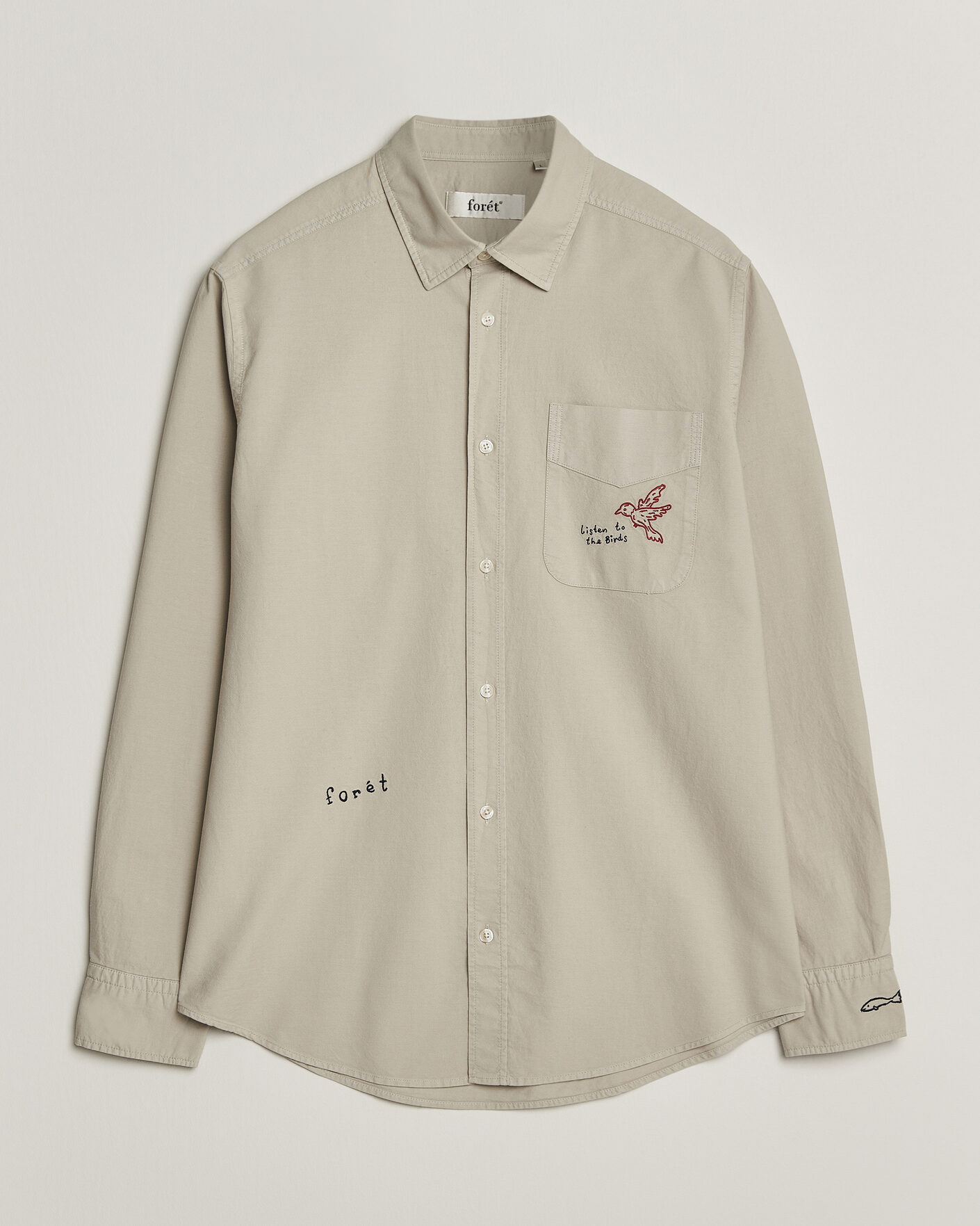 Homme | Chemises | Forét | Maple Embroidery Oxford Shirt Oat