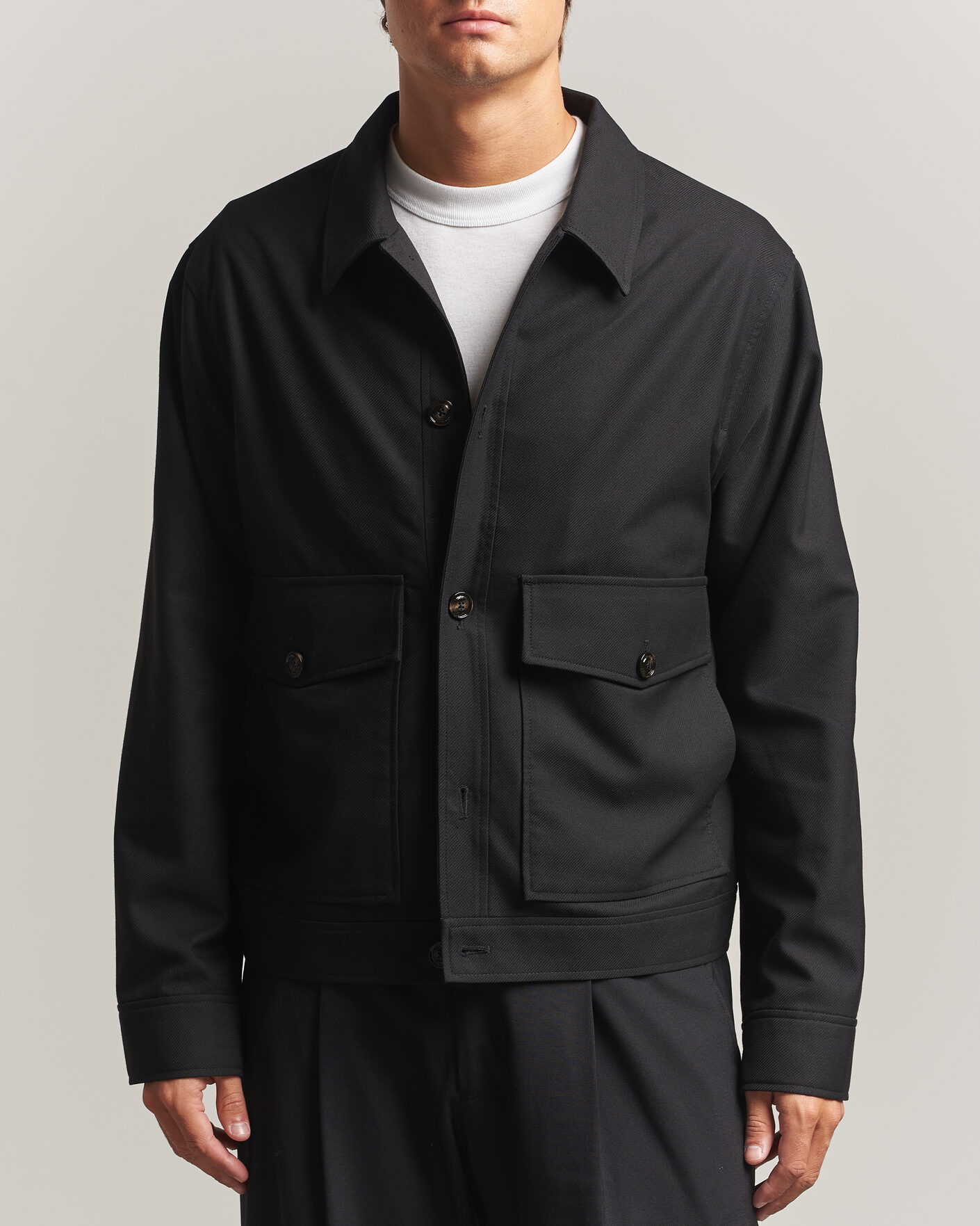 Homme | Manteaux Et Vestes | J.Lindeberg | Jevin Brushed Twill Jacket Black