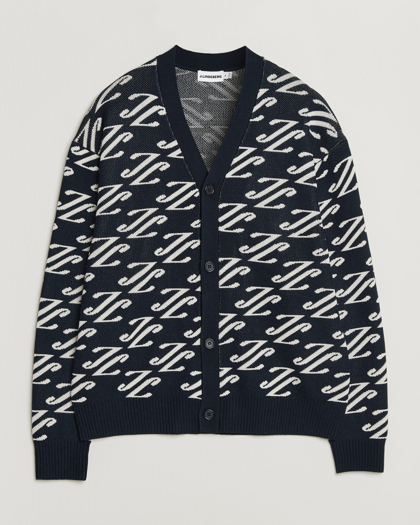 Homme | Pulls Et Tricots | J.Lindeberg | Denny Jacquard Cardigan JL Navy