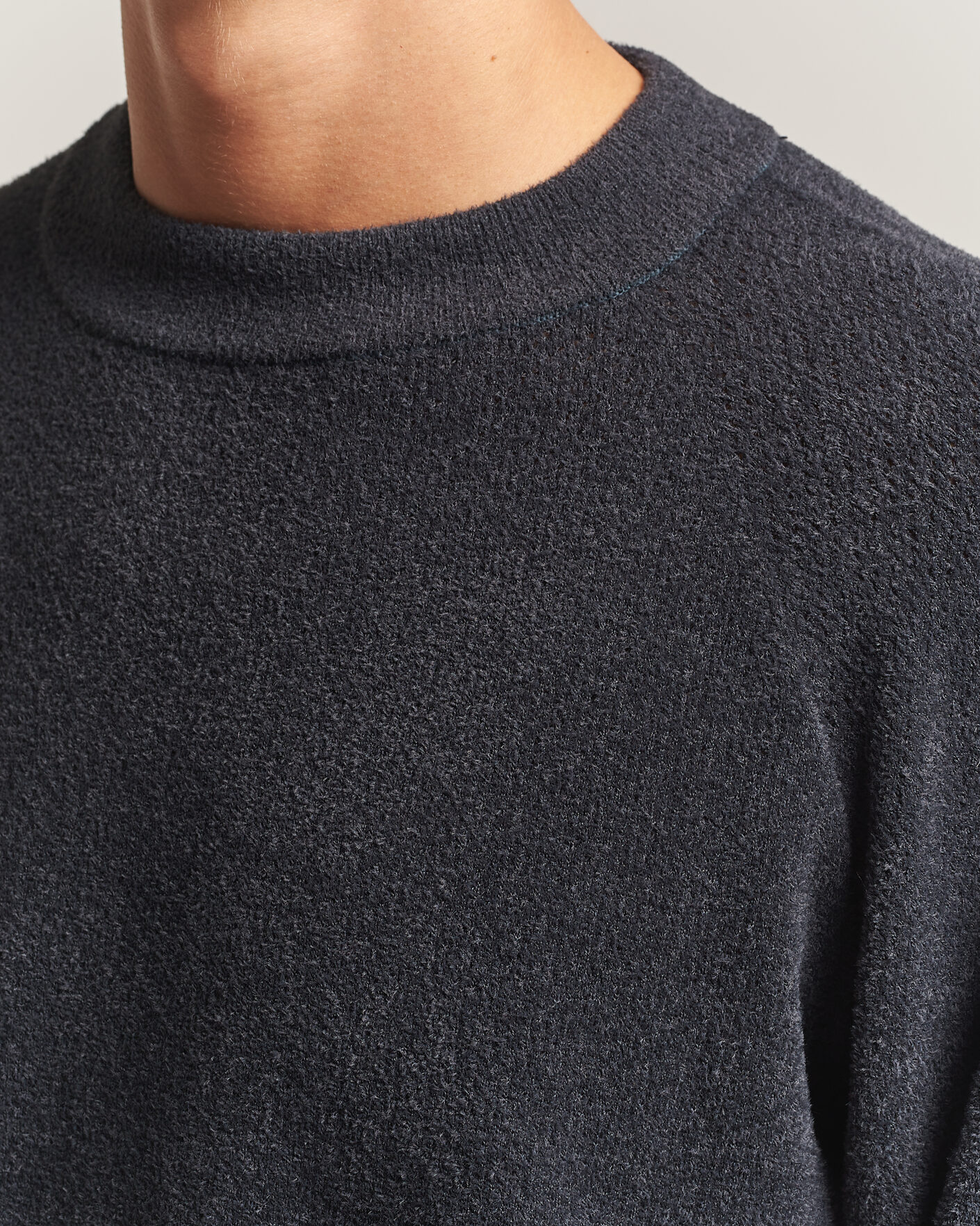 Homme | Pulls Et Tricots | Goldwin | Mesh Pile Crew Neck Wolf Gray
