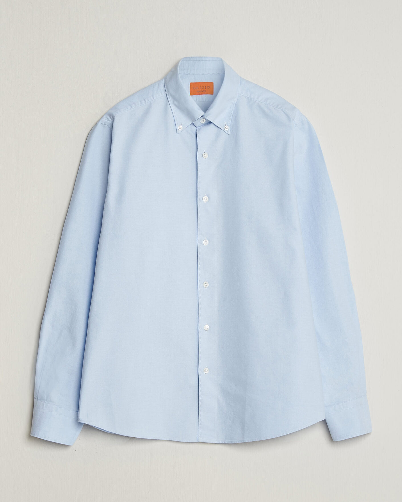 Homme | Chemises | Grigio | Oxford Button Down Shirt Light Blue