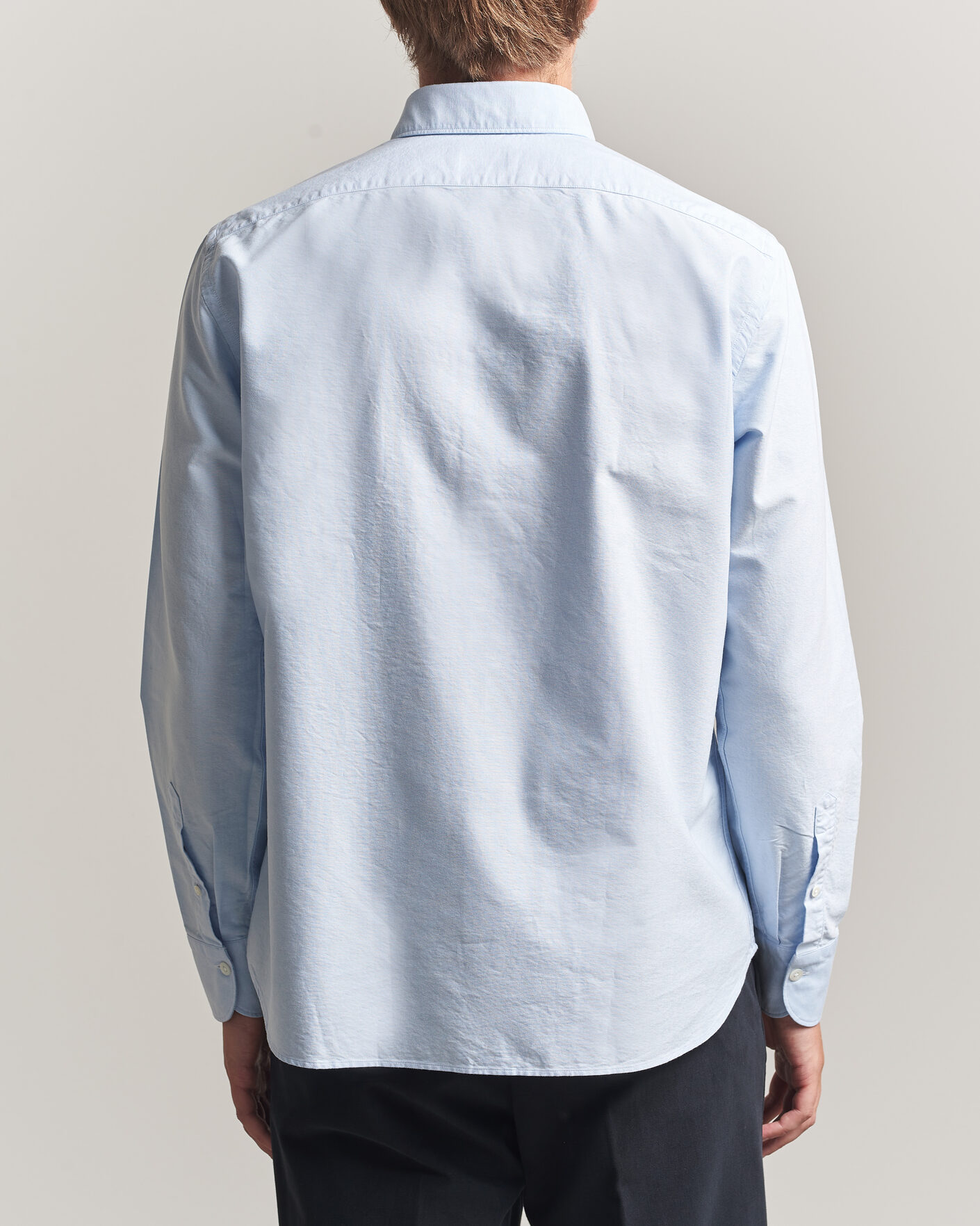 Homme | Chemises | Grigio | Oxford Button Down Shirt Light Blue