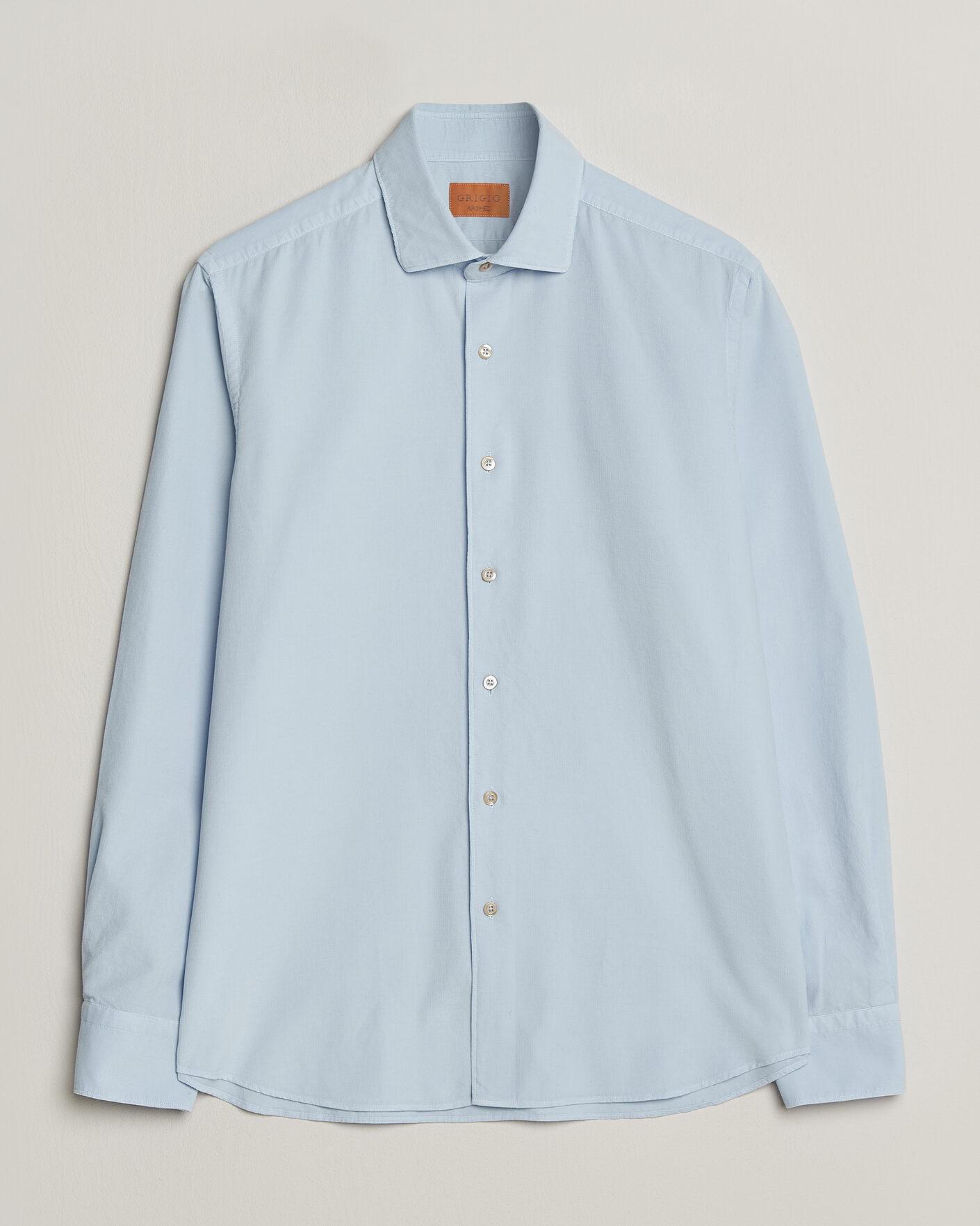 Homme | Chemises | Grigio | Corduroy Shirt Light Blue