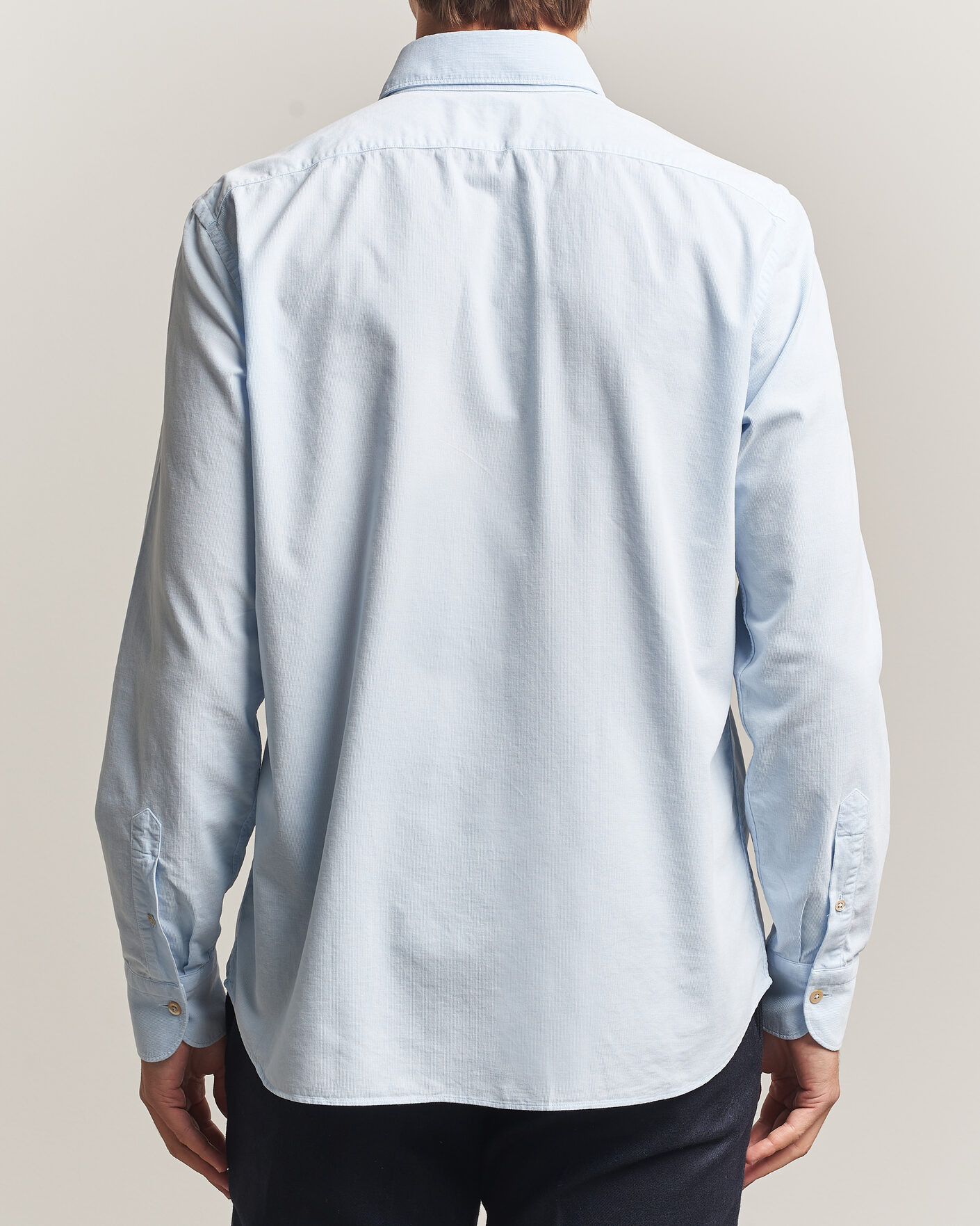 Homme | Chemises | Grigio | Corduroy Shirt Light Blue