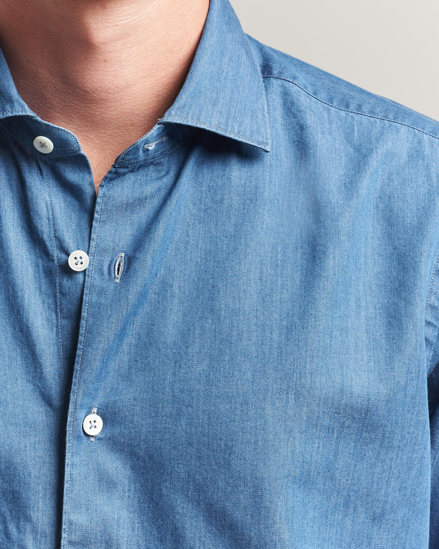 Homme | Chemises | Grigio | Denim Shirt Light Blue