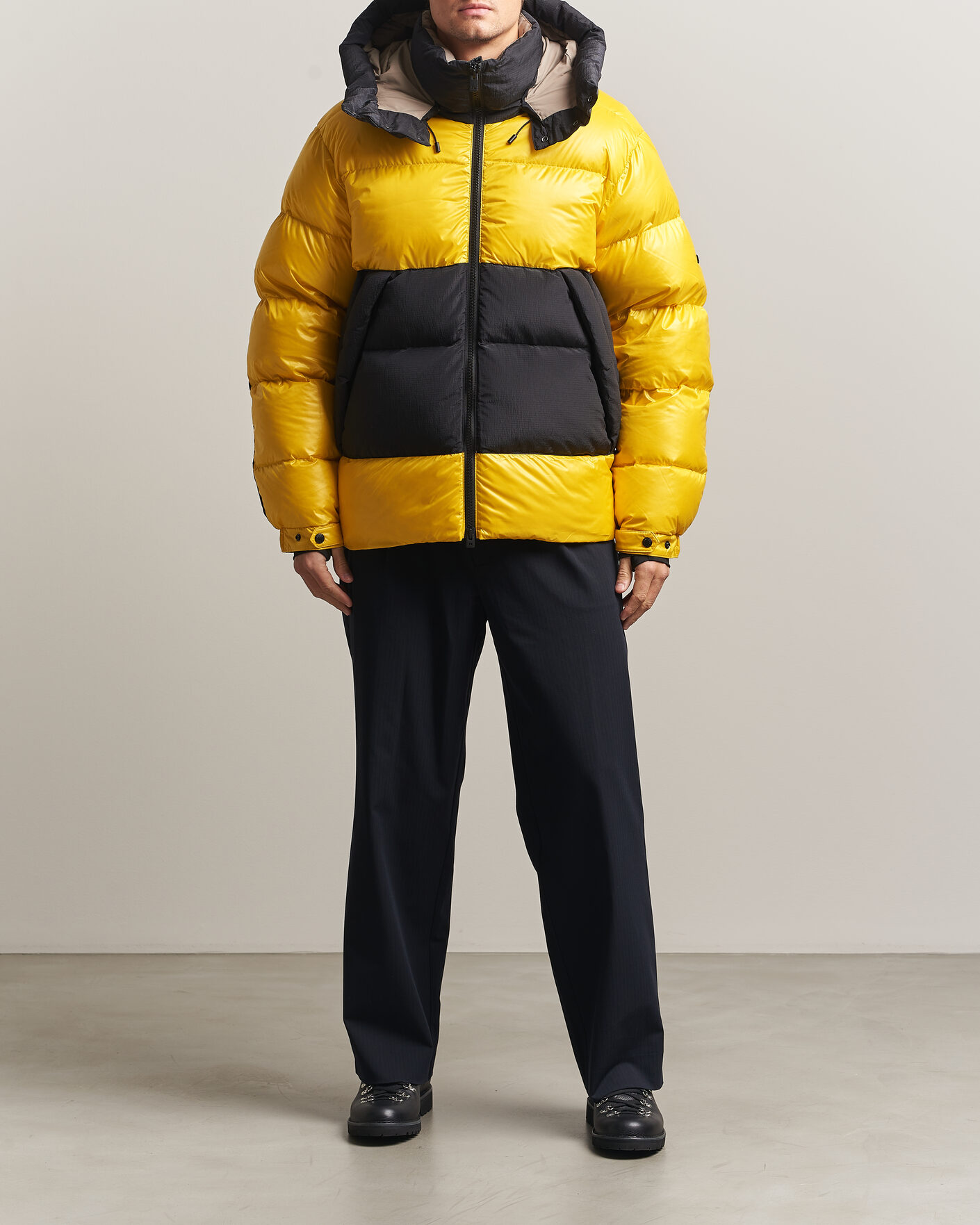 Homme | Manteaux Et Vestes | J.Lindeberg | Creek Block Hooded Down Jacket Bumblebee