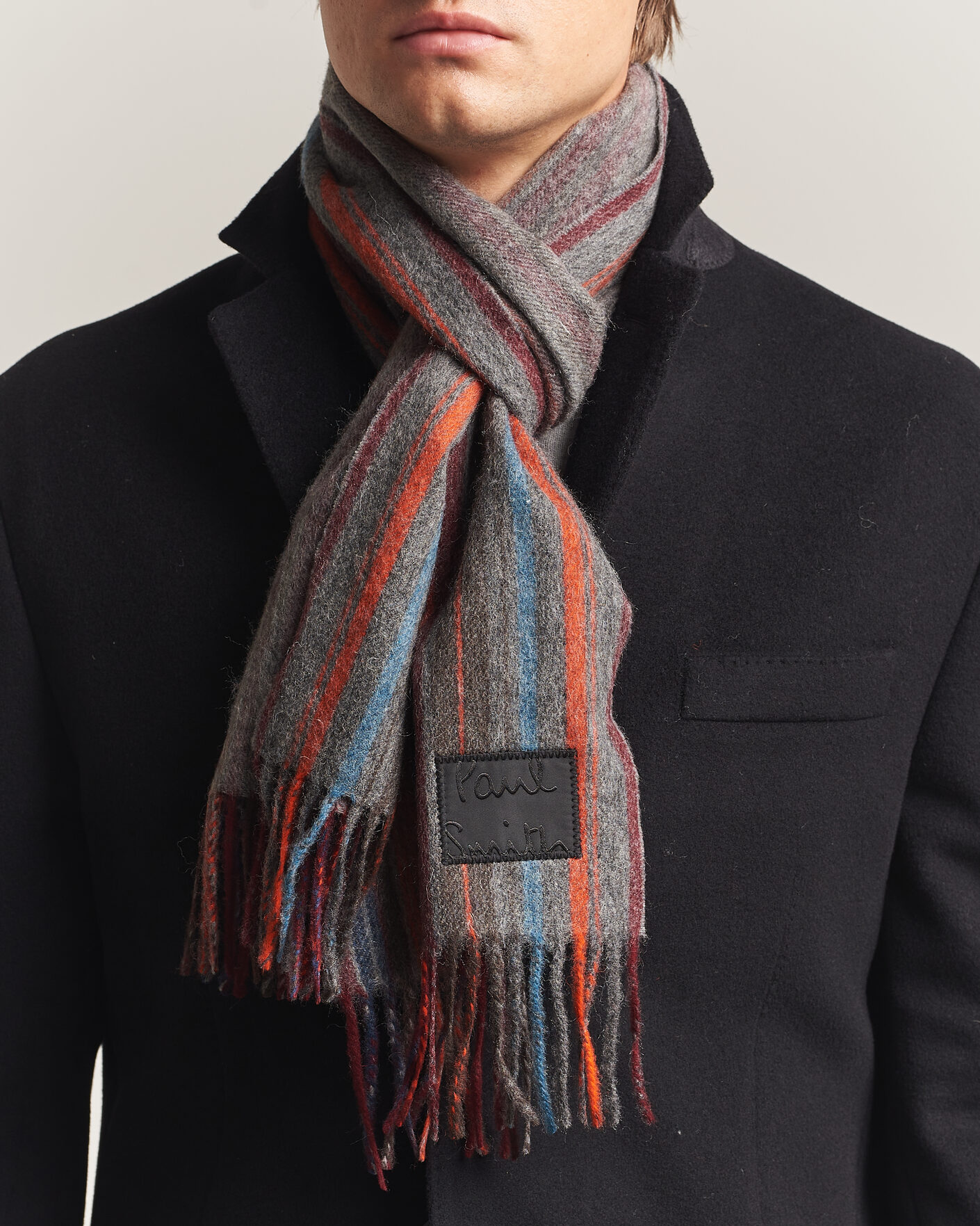 Homme | Écharpes | Paul Smith | Lambswool Striped Scarf Red