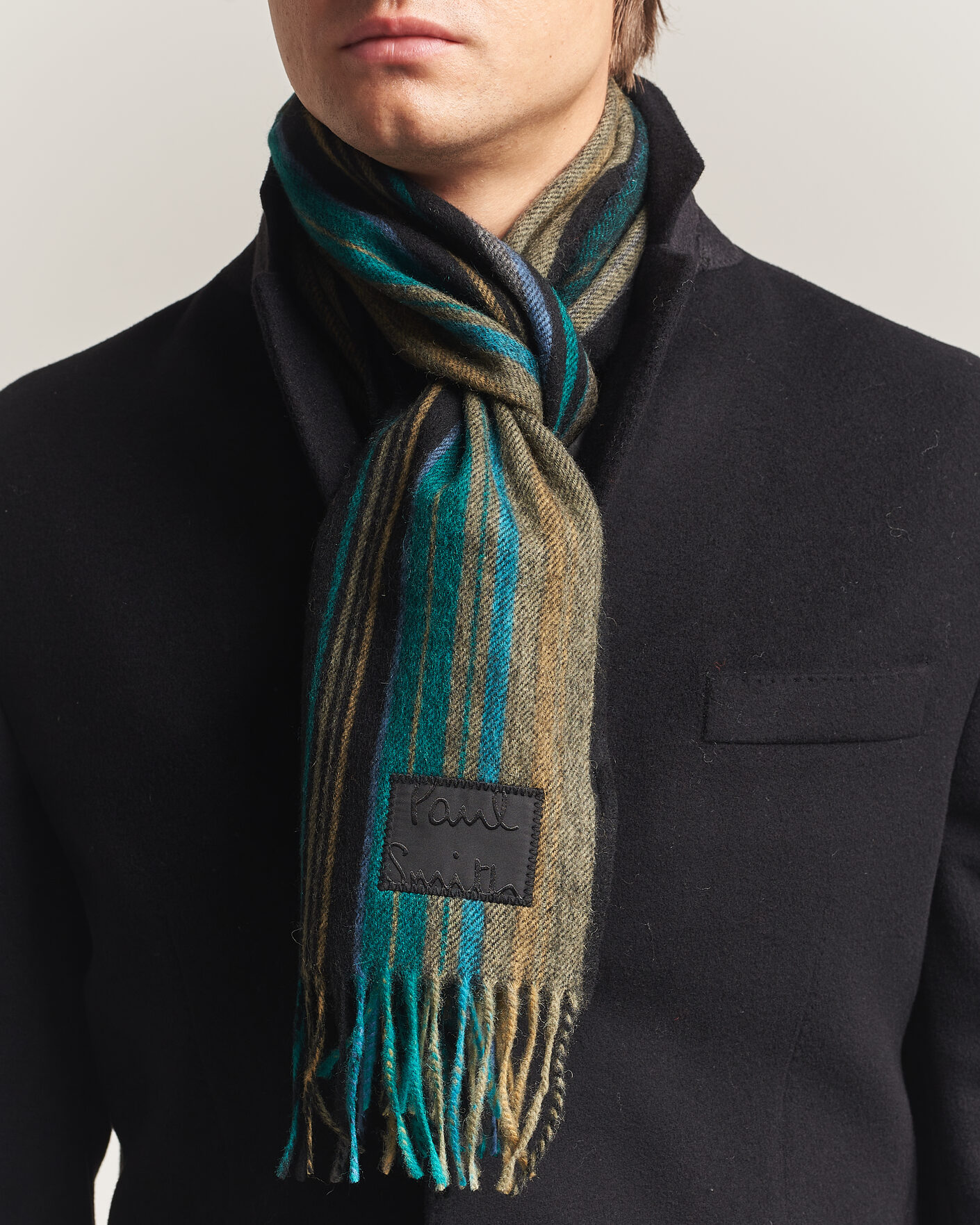 Homme | Écharpes | Paul Smith | Lambswool Striped Scarf Black