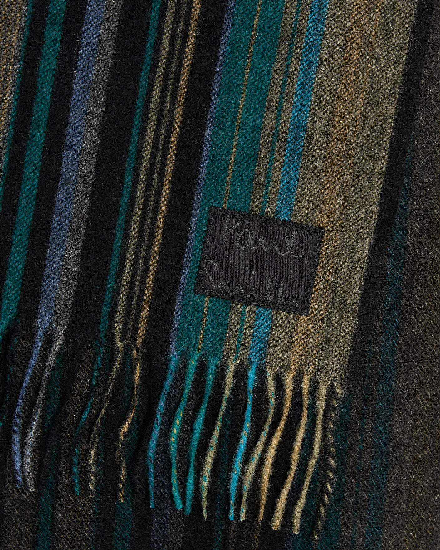 Homme | Écharpes | Paul Smith | Lambswool Striped Scarf Black