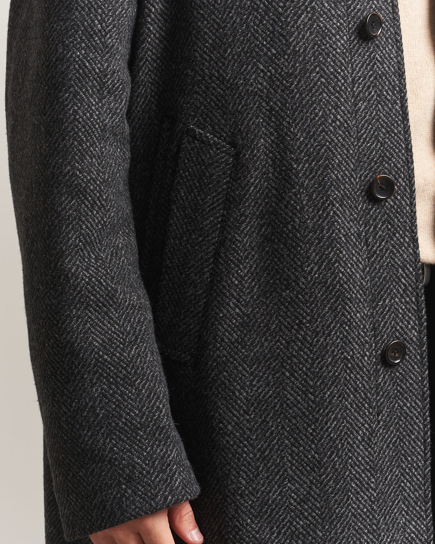 Homme | Manteaux Et Vestes | PS Paul Smith | Wool Herringbone Coat Black