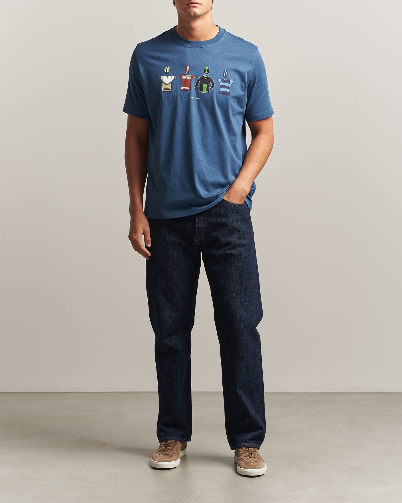 Homme | T-shirts | PS Paul Smith | Cycle Jersey's Crew Neck T-Shirt Blue