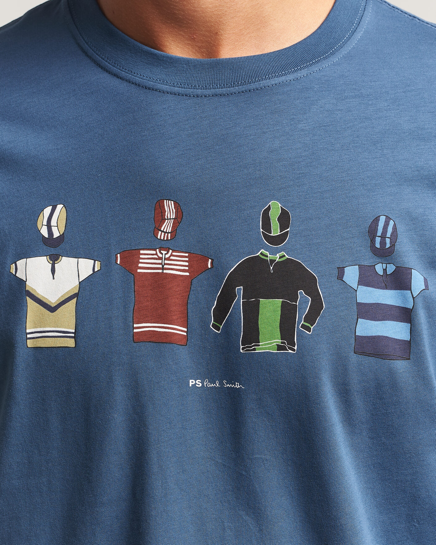 Homme | T-shirts | PS Paul Smith | Cycle Jersey's Crew Neck T-Shirt Blue