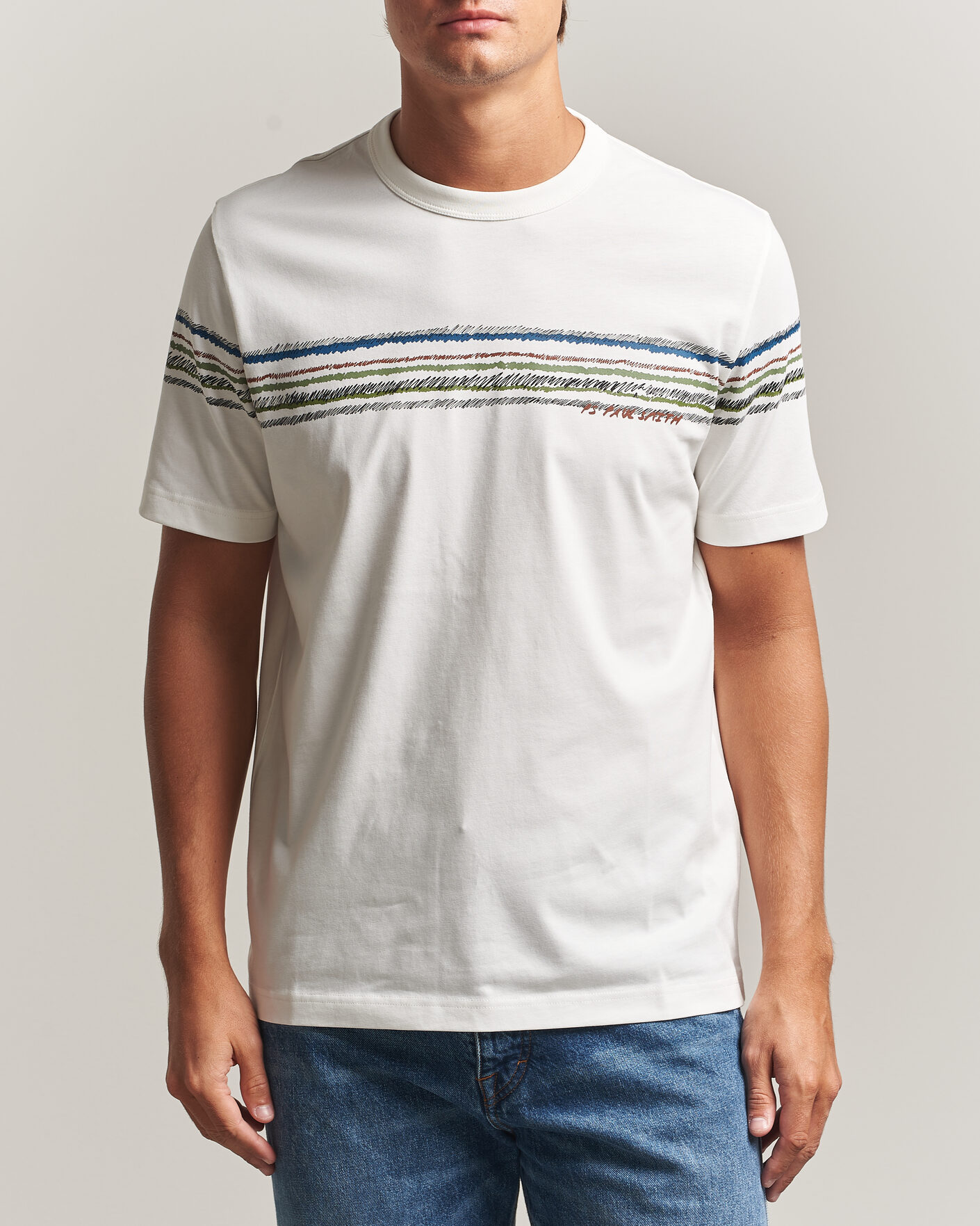 Homme | T-shirts | PS Paul Smith | Stripes Crew Neck T-Shirt White