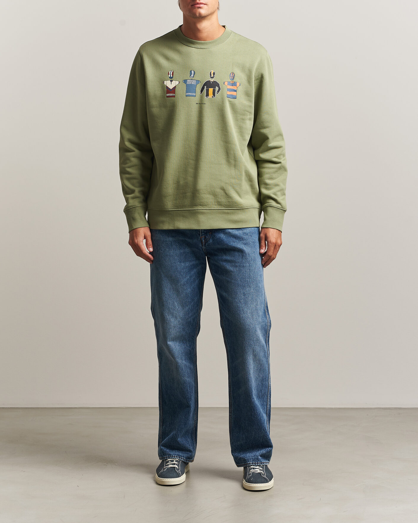 Homme | Pulls Et Tricots | PS Paul Smith | Cycle Jersey's Crew Sweatshirt Green
