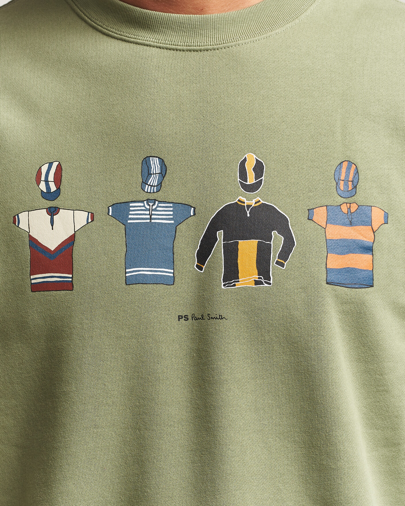 Homme | Pulls Et Tricots | PS Paul Smith | Cycle Jersey's Crew Sweatshirt Green