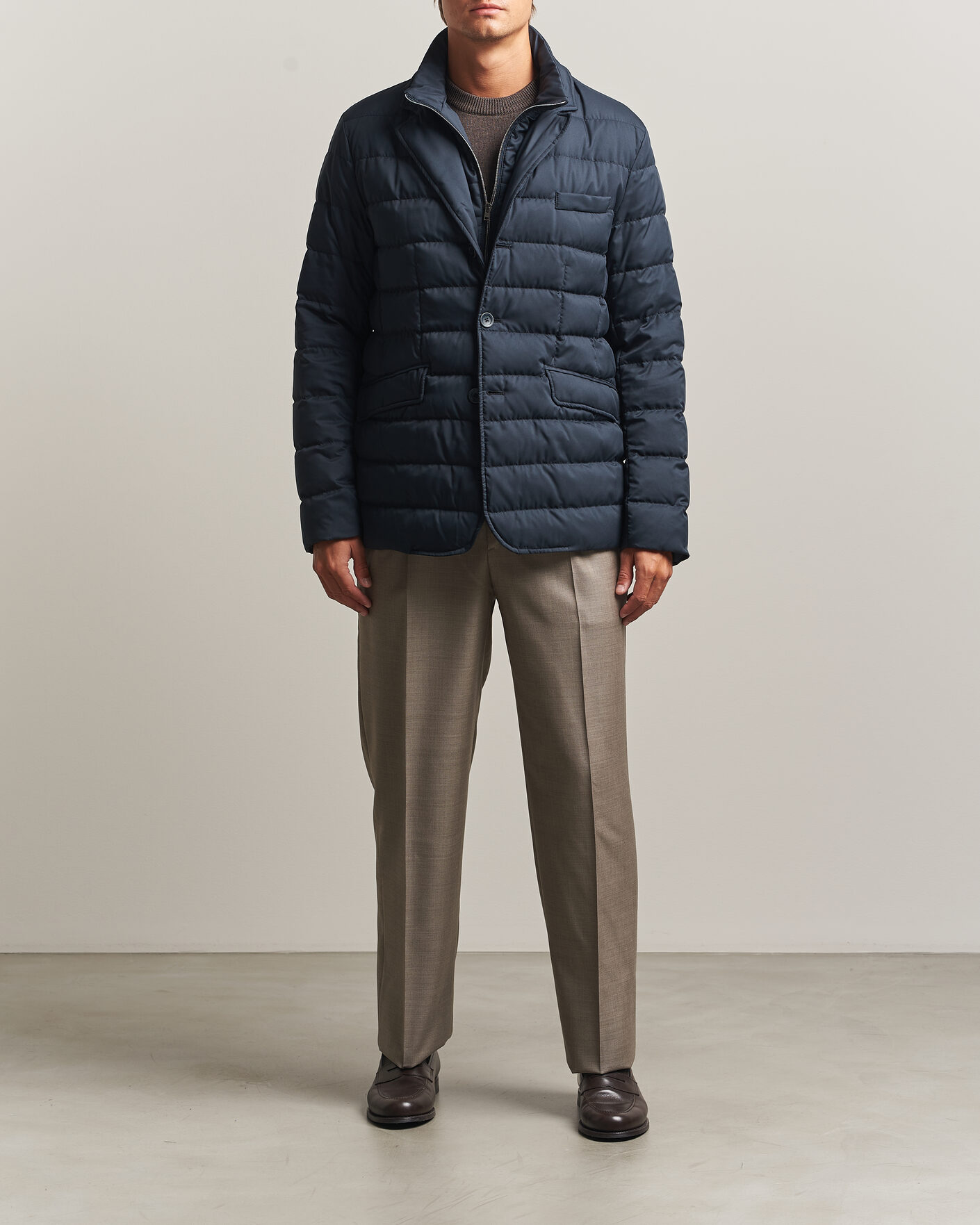 Homme | Manteaux Et Vestes | Herno | Nylon Down Blazer Navy