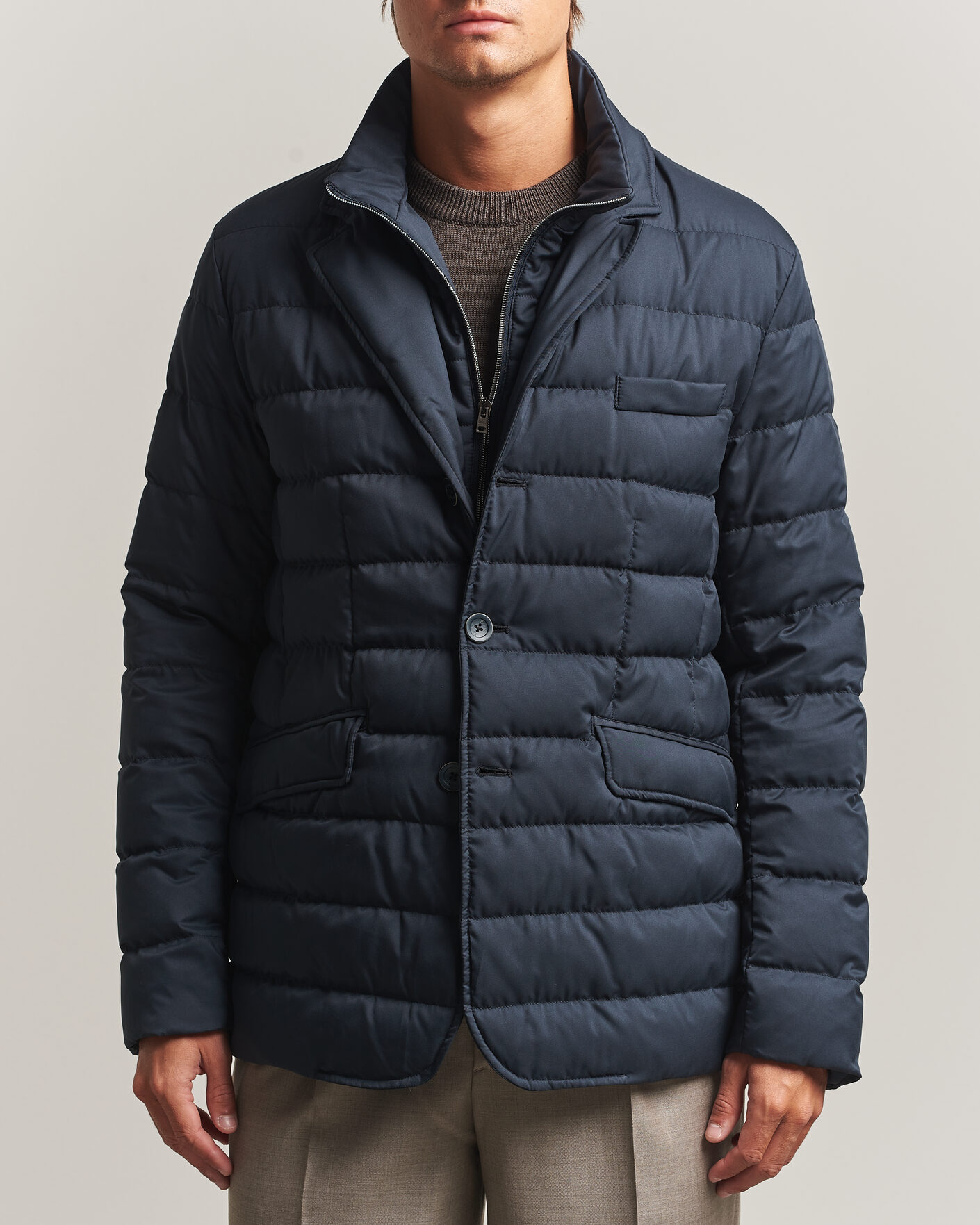 Homme | Manteaux Et Vestes | Herno | Nylon Down Blazer Navy