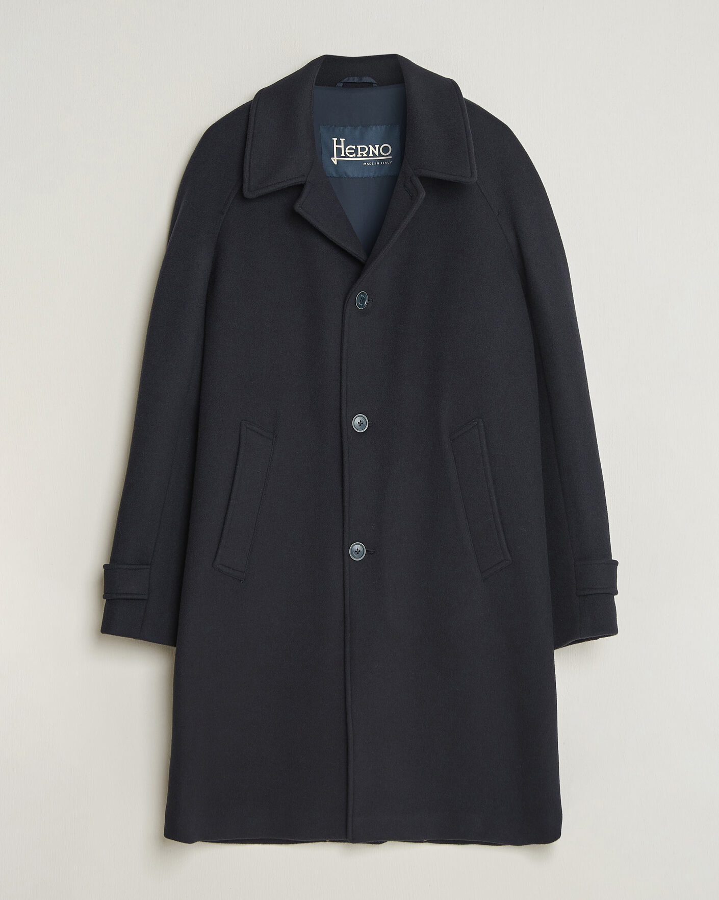 Homme | Manteaux Et Vestes | Herno | Raglan Wool Coat Navy