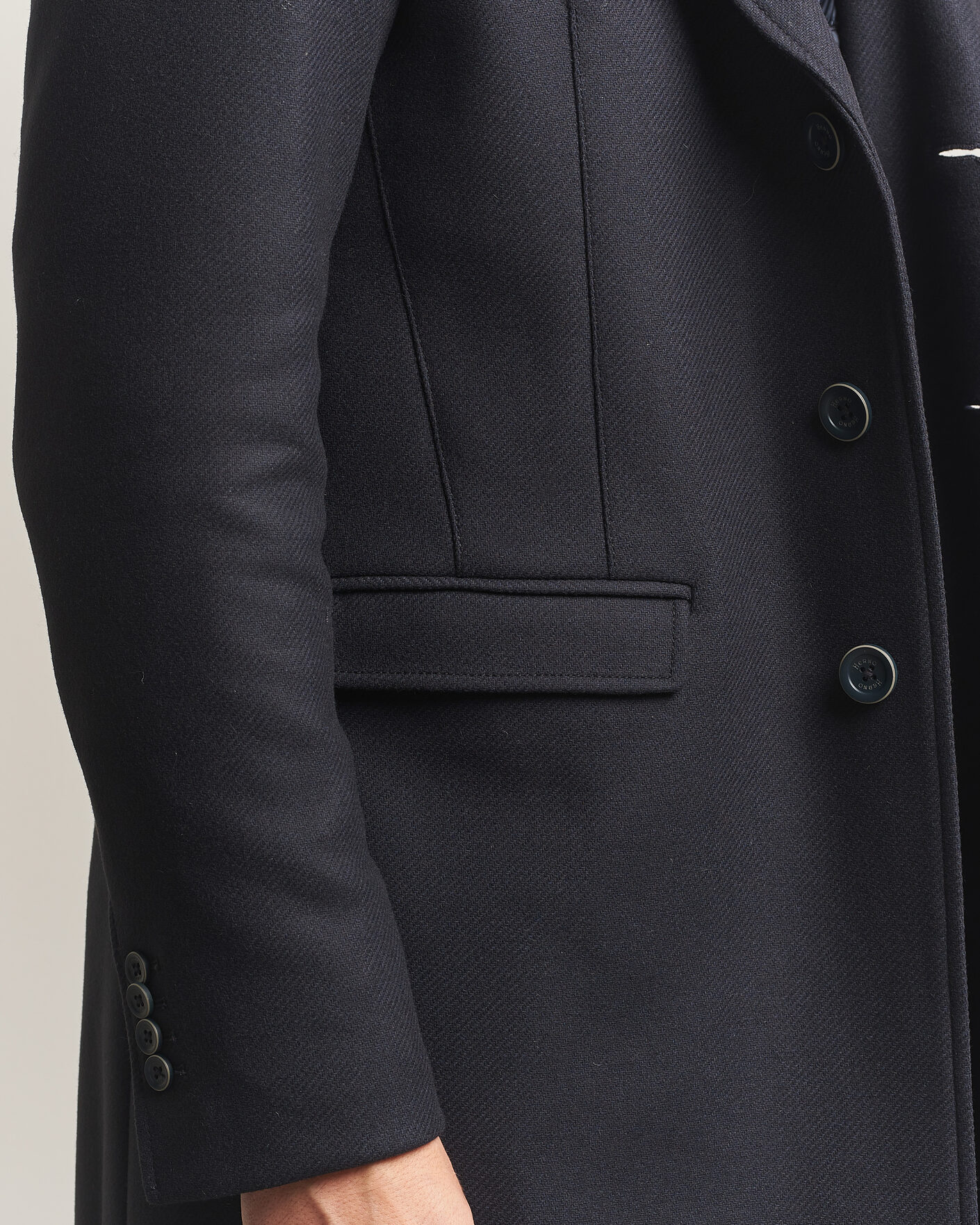 Homme | Manteaux Et Vestes | Herno | Wool Zip Coat Navy