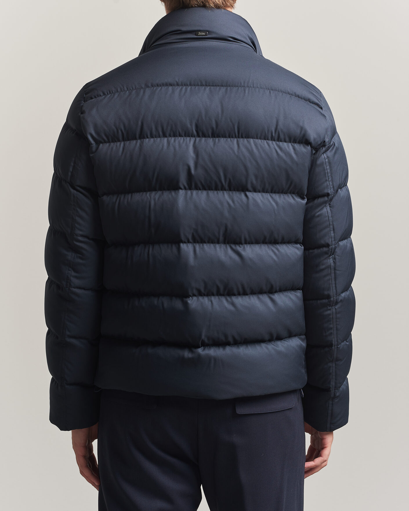 Homme | Manteaux Et Vestes | Herno | Faux Fur Down Jacket Navy