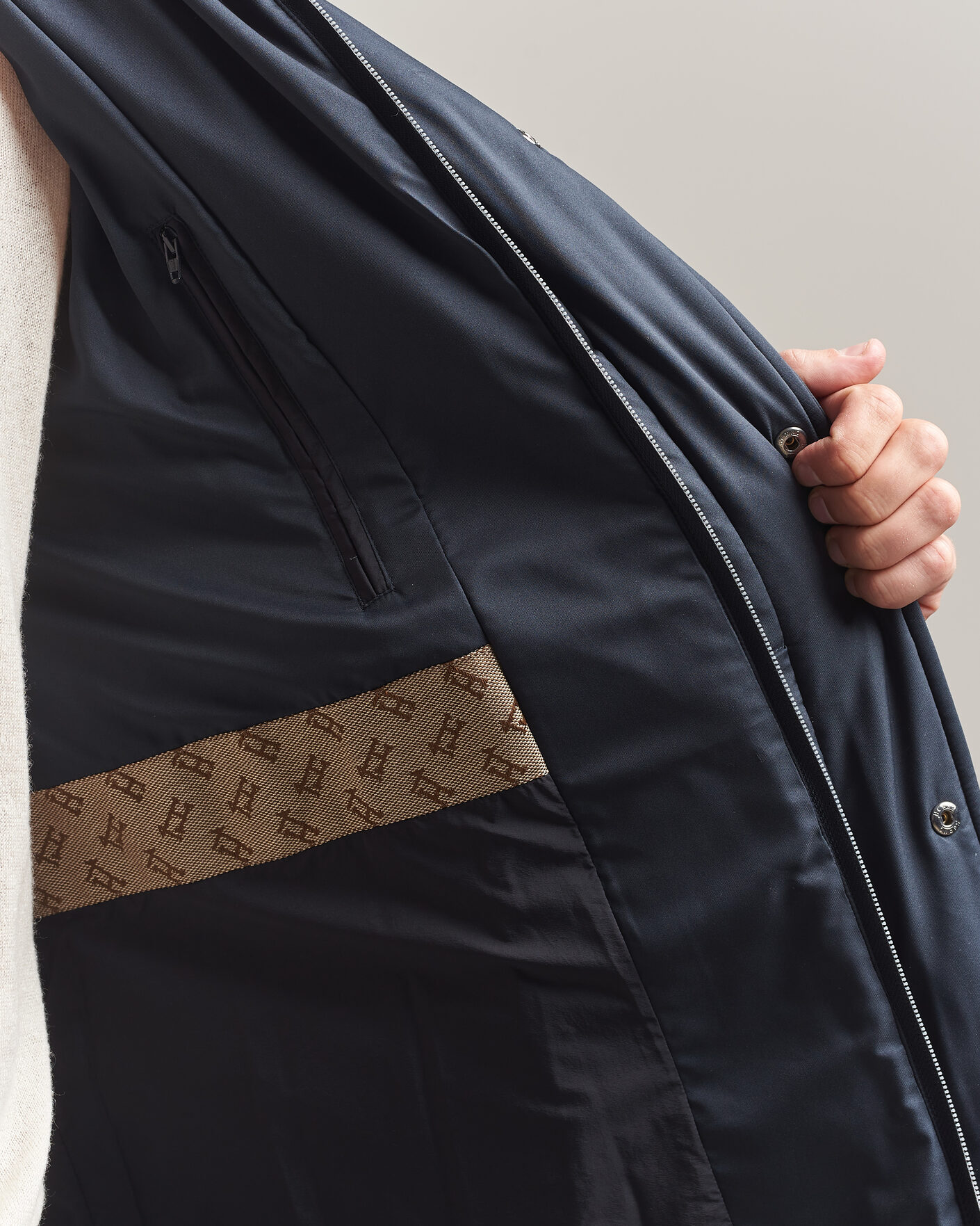 Homme | Manteaux Et Vestes | Herno | Faux Fur Down Parka Navy