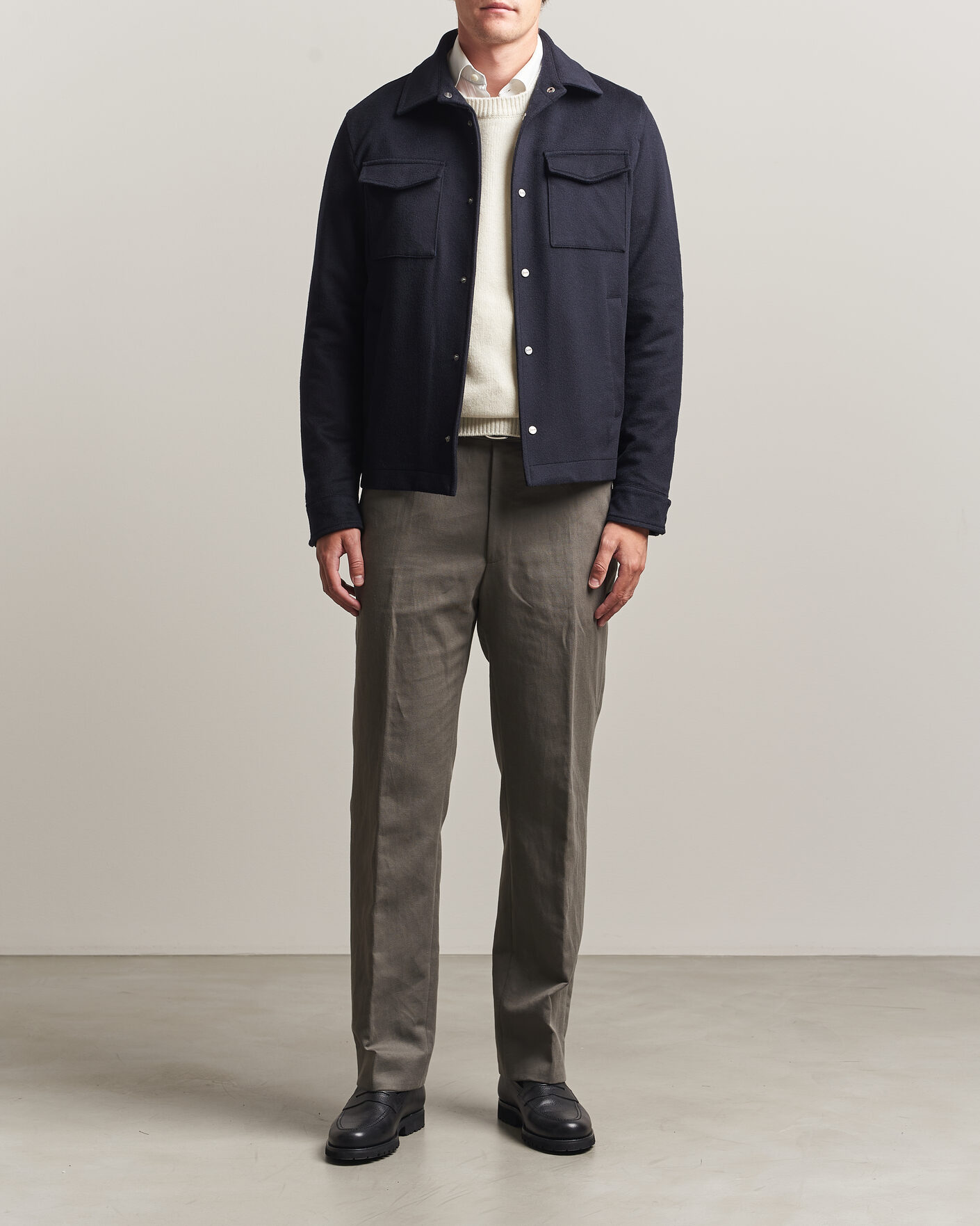 Homme | Manteaux Et Vestes | Herno | Cashmere Overshirt Navy