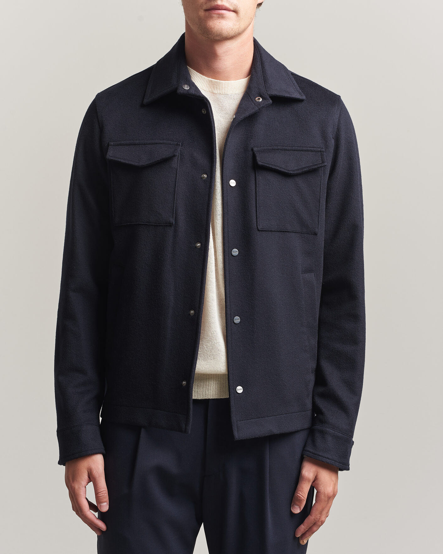 Homme | Manteaux Et Vestes | Herno | Cashmere Overshirt Navy