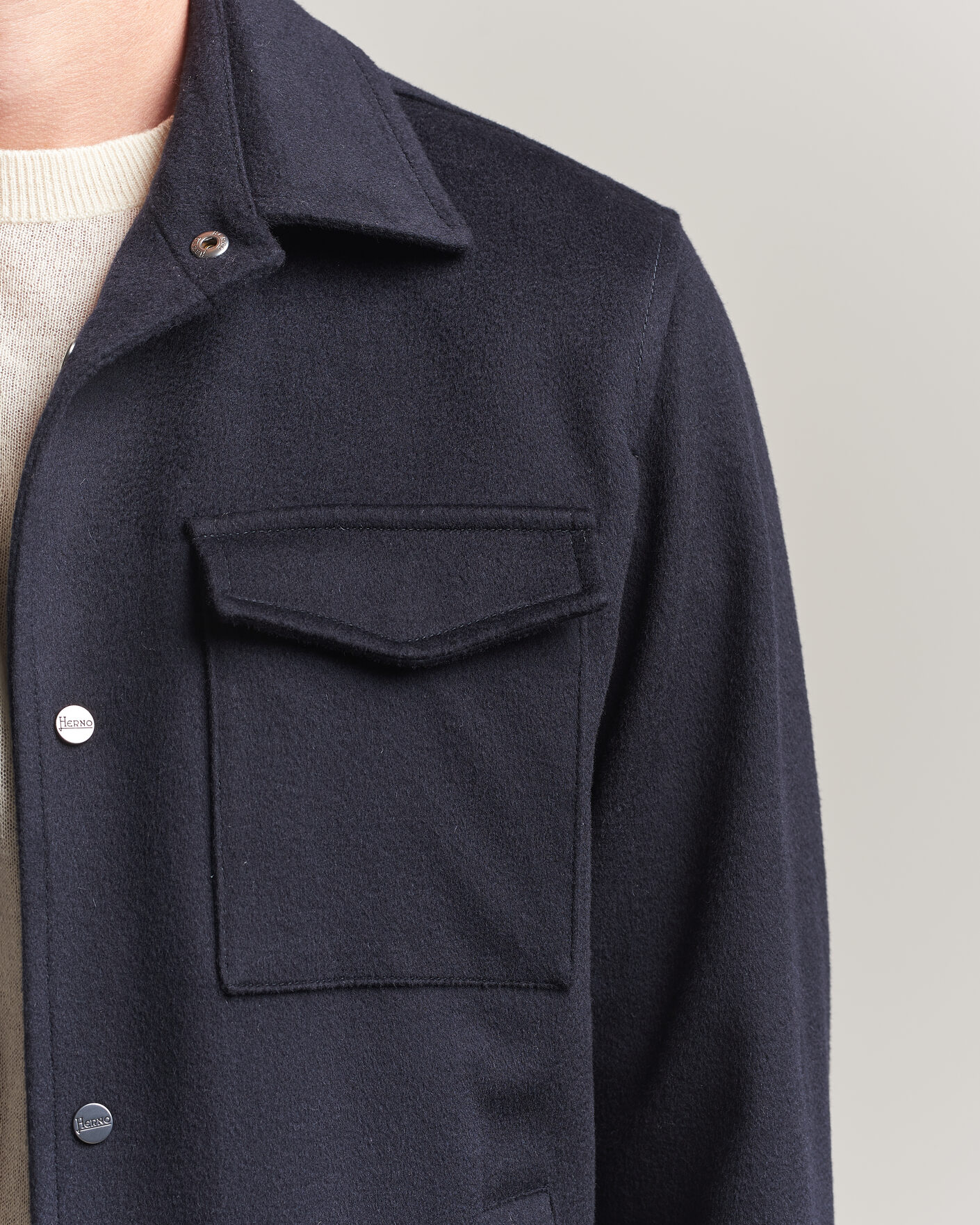 Homme | Manteaux Et Vestes | Herno | Cashmere Overshirt Navy