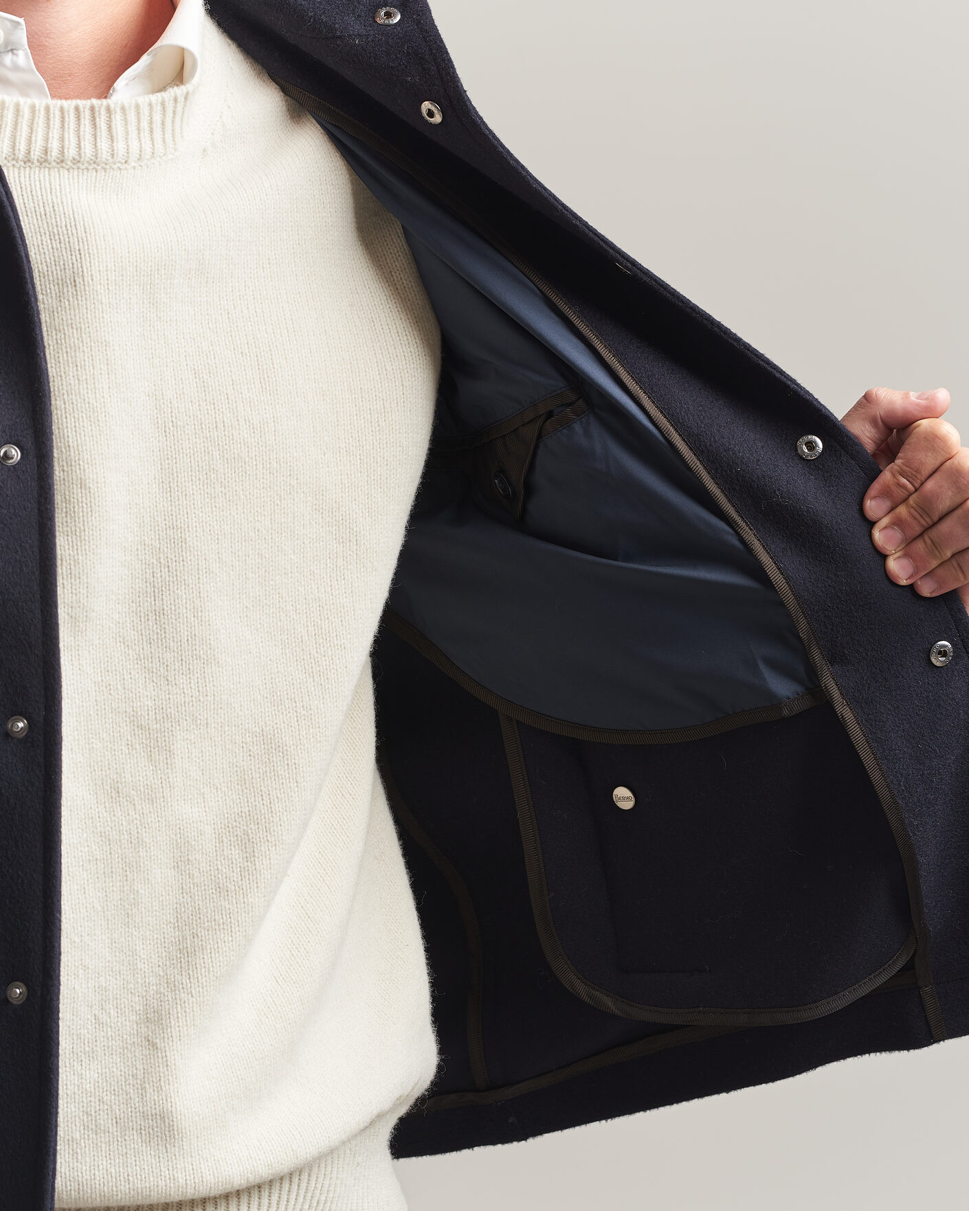 Homme | Manteaux Et Vestes | Herno | Cashmere Overshirt Navy