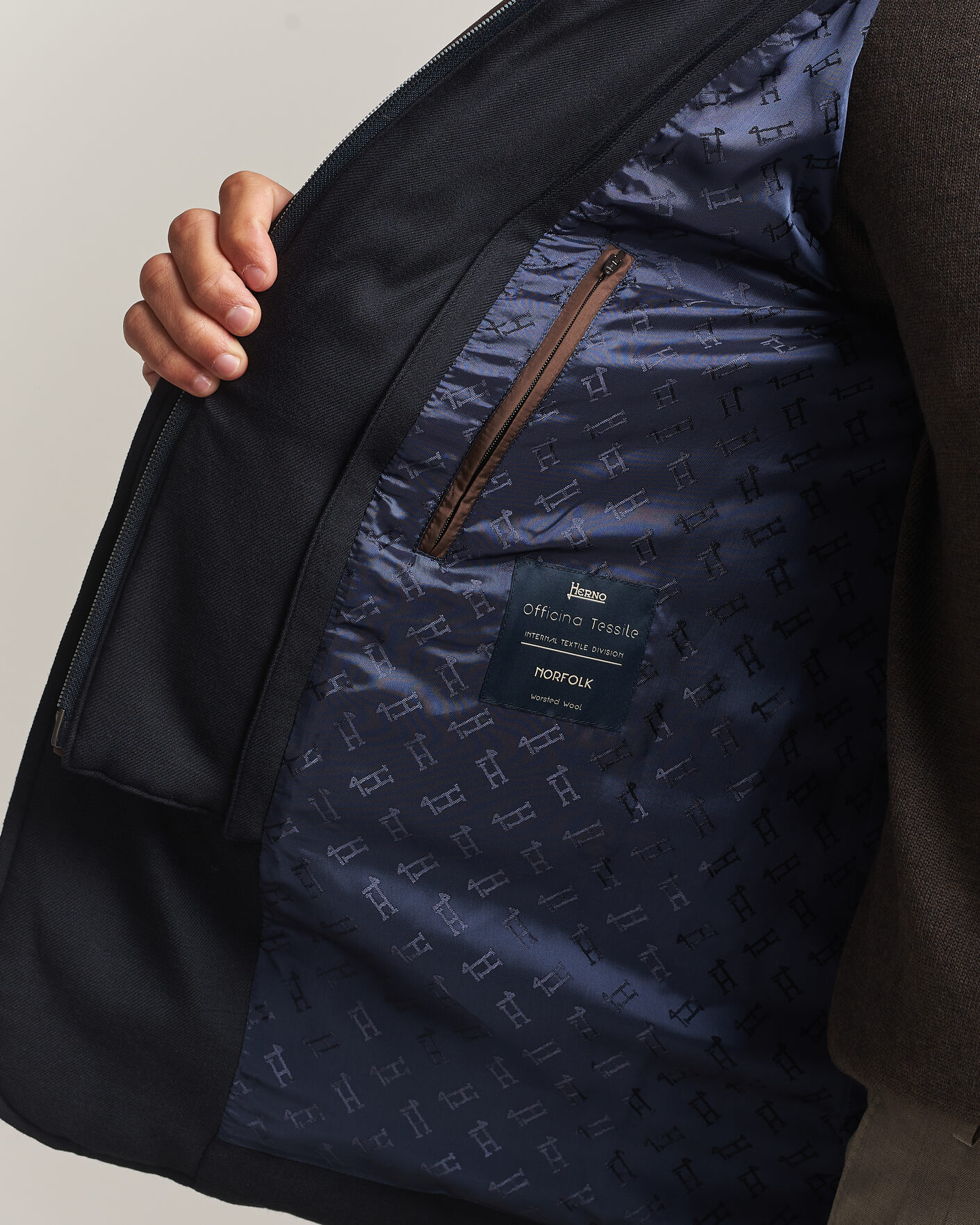 Homme | Manteaux Et Vestes | Herno | Flannel Down Blazer Navy