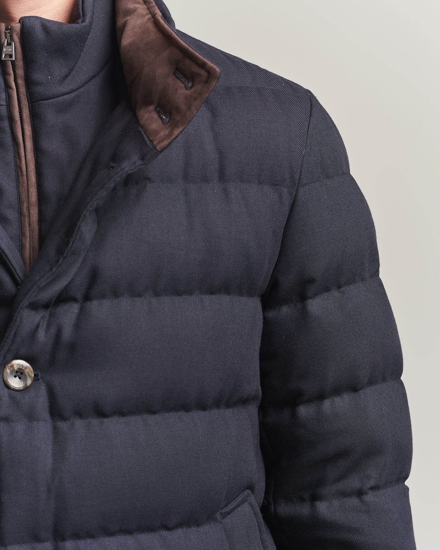 Homme | Manteaux Et Vestes | Herno | Flannel Down Coat Navy