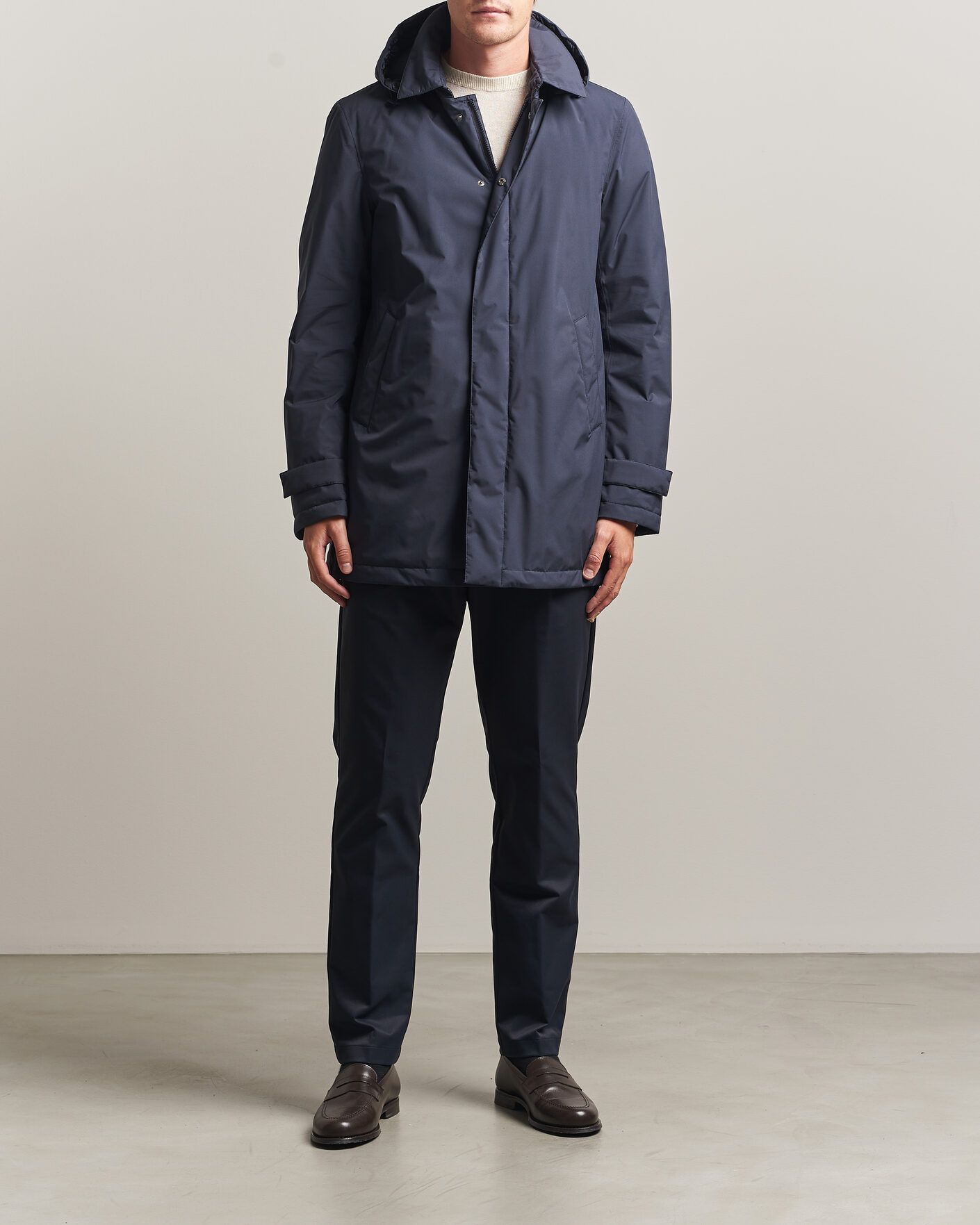 Homme | Manteaux Et Vestes | Herno | Waterproof Nylon Coat Navy