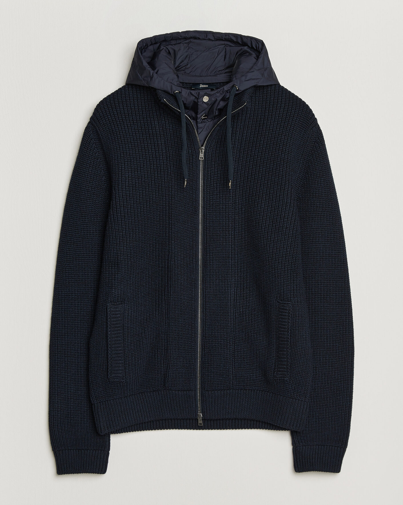 Homme | Pulls Et Tricots | Herno | Full Zip Knit Cardigan Navy