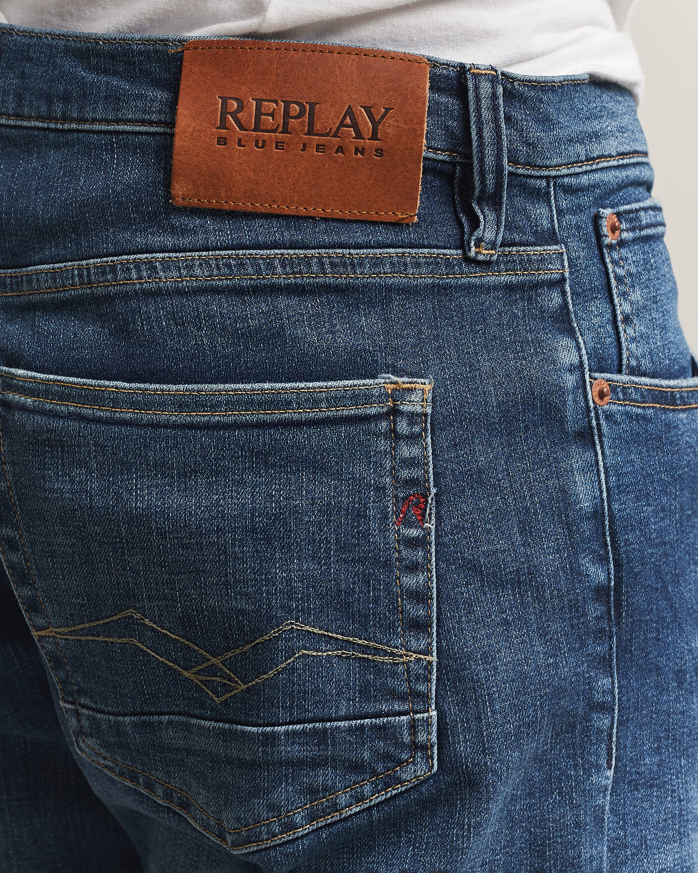 Homme | Jeans | Replay | Aideen Straight Fit Jeans Medium Blue