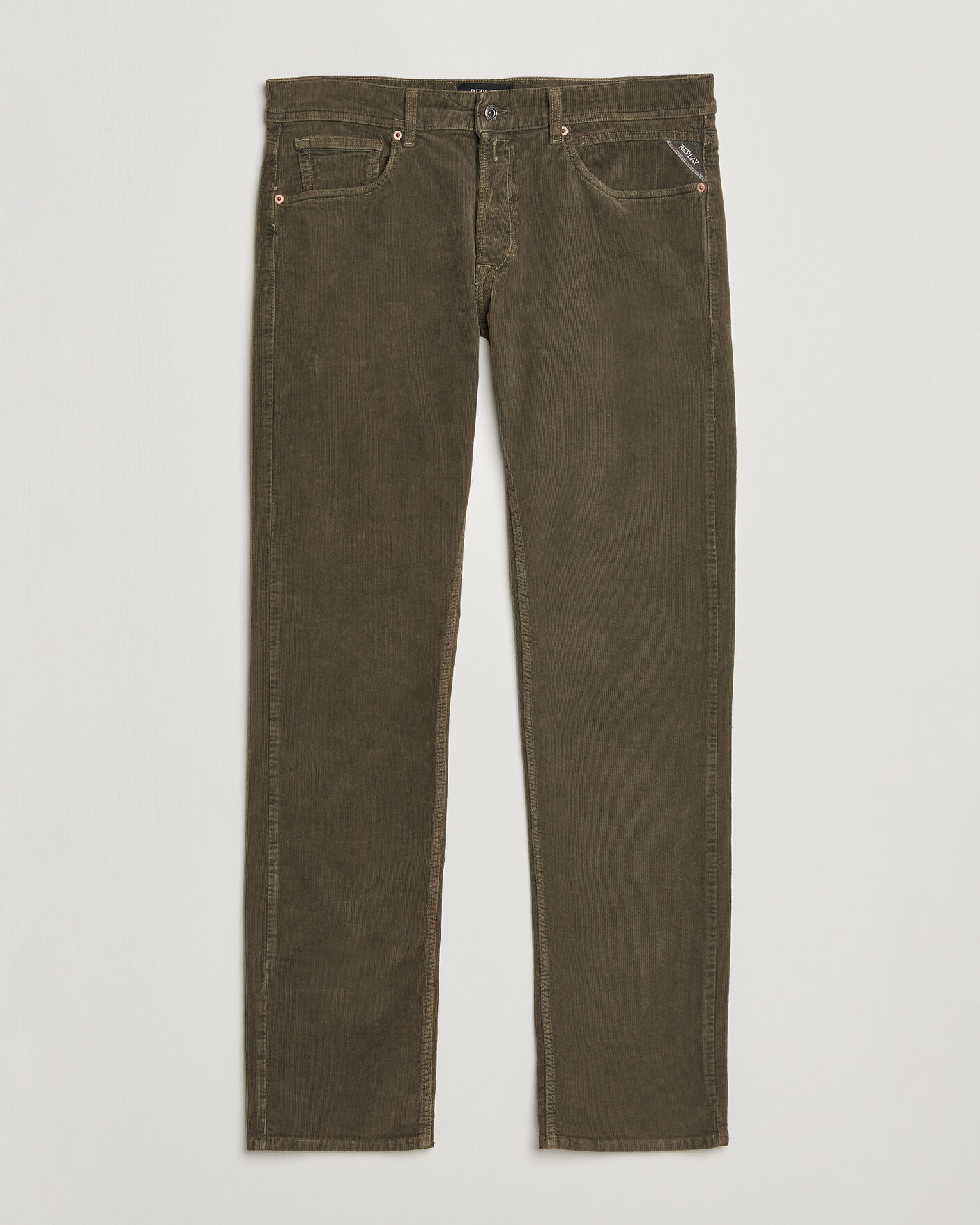 Homme | Pantalons | Replay | Grover Corduroy 5-Pocket Pants Mud Green