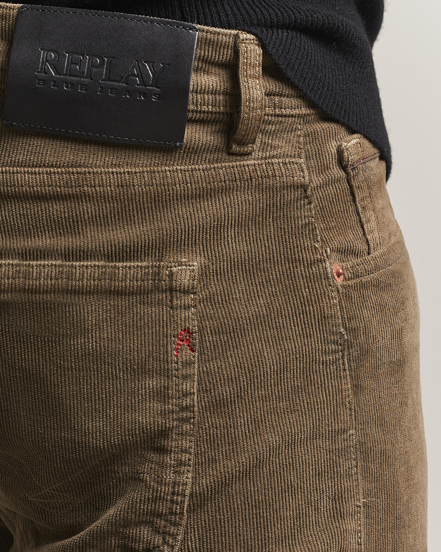 Homme | Pantalons | Replay | Grover Corduroy 5-Pocket Pants Mud Green