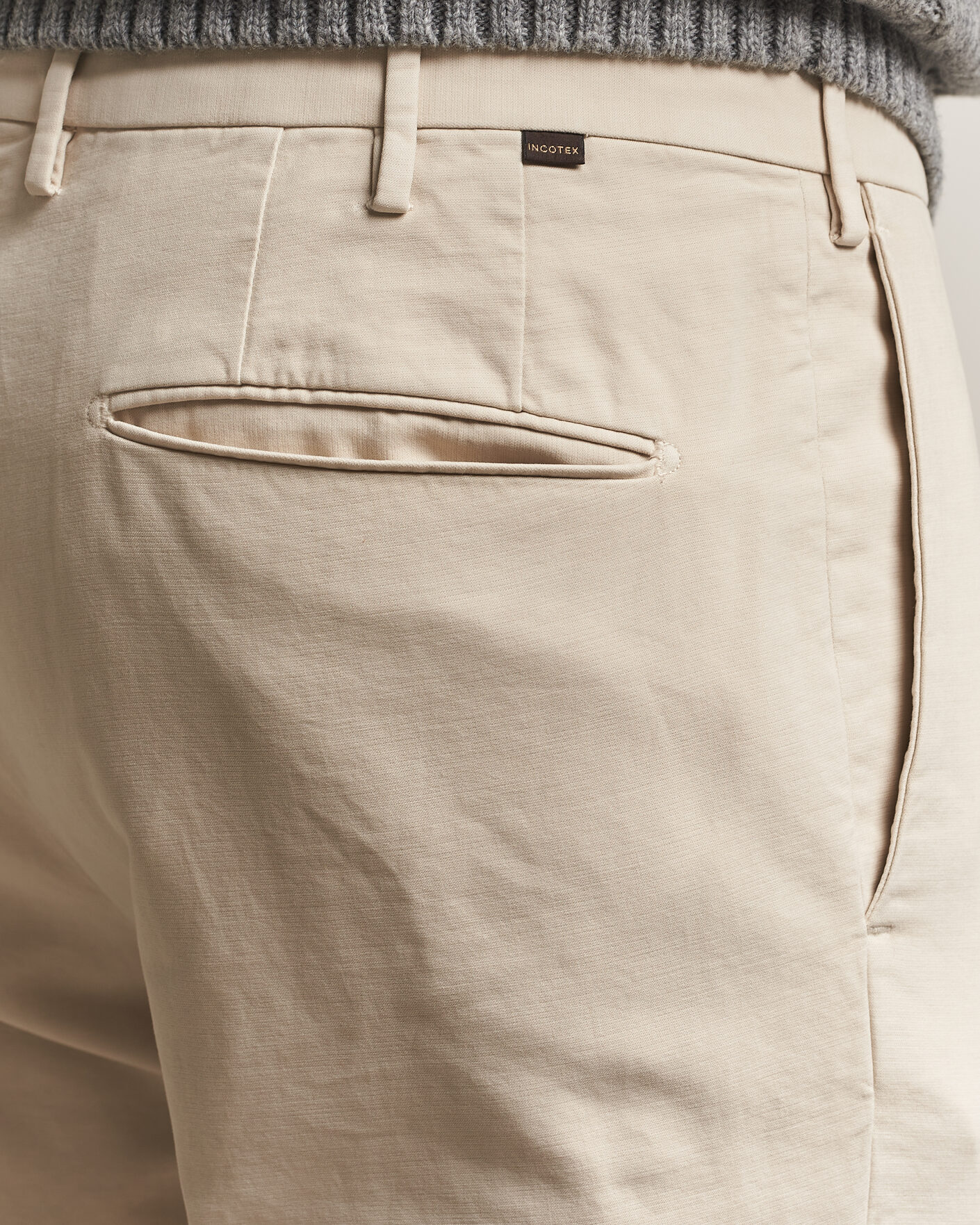 Homme | Pantalons | Incotex | Slim Fit Soft Cotton Stretch Chinos Off White