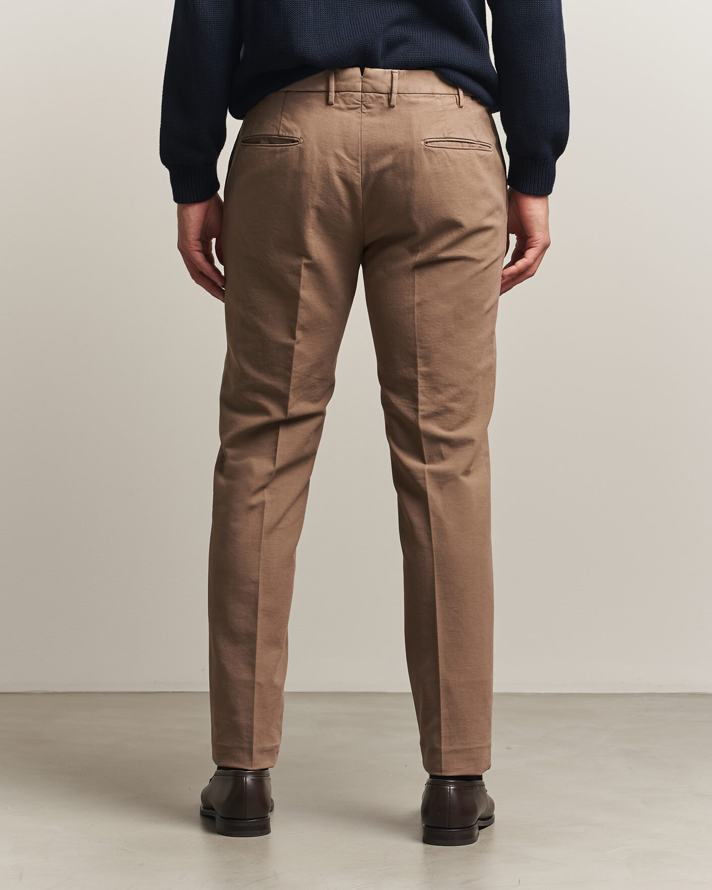 Homme | Pantalons | Incotex | Slim Fit Soft Cotton Stretch Chinos Taupe